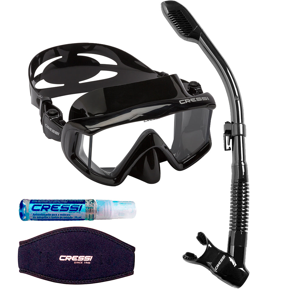 Kit Cressi Pano 3 & Dry & Anti-Fog & Strap