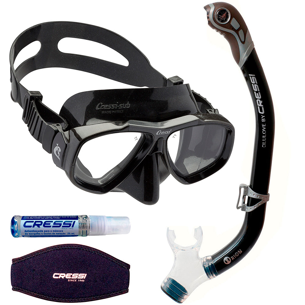 Kit Cressi Focus & Dry & Anti-Fog & Strap