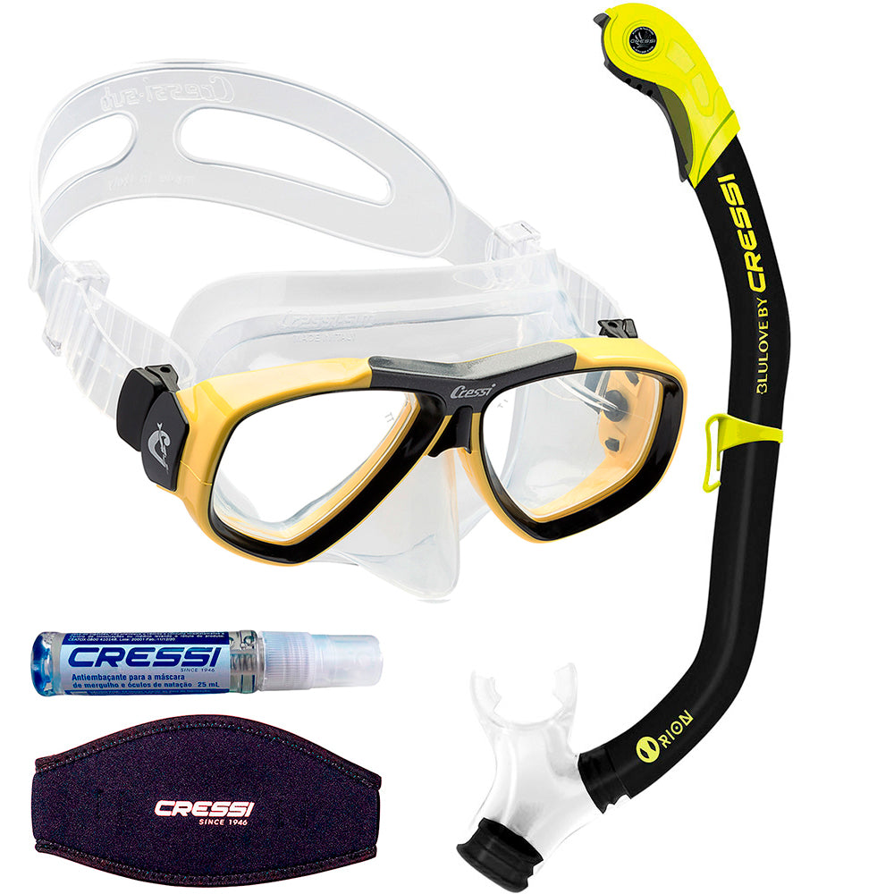 Kit Cressi Focus & Dry & Anti-Fog & Strap