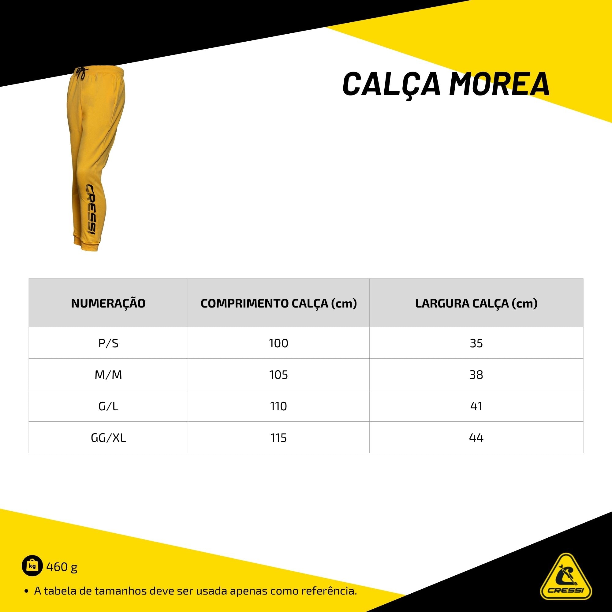 Calça Cressi Morea Amarelo