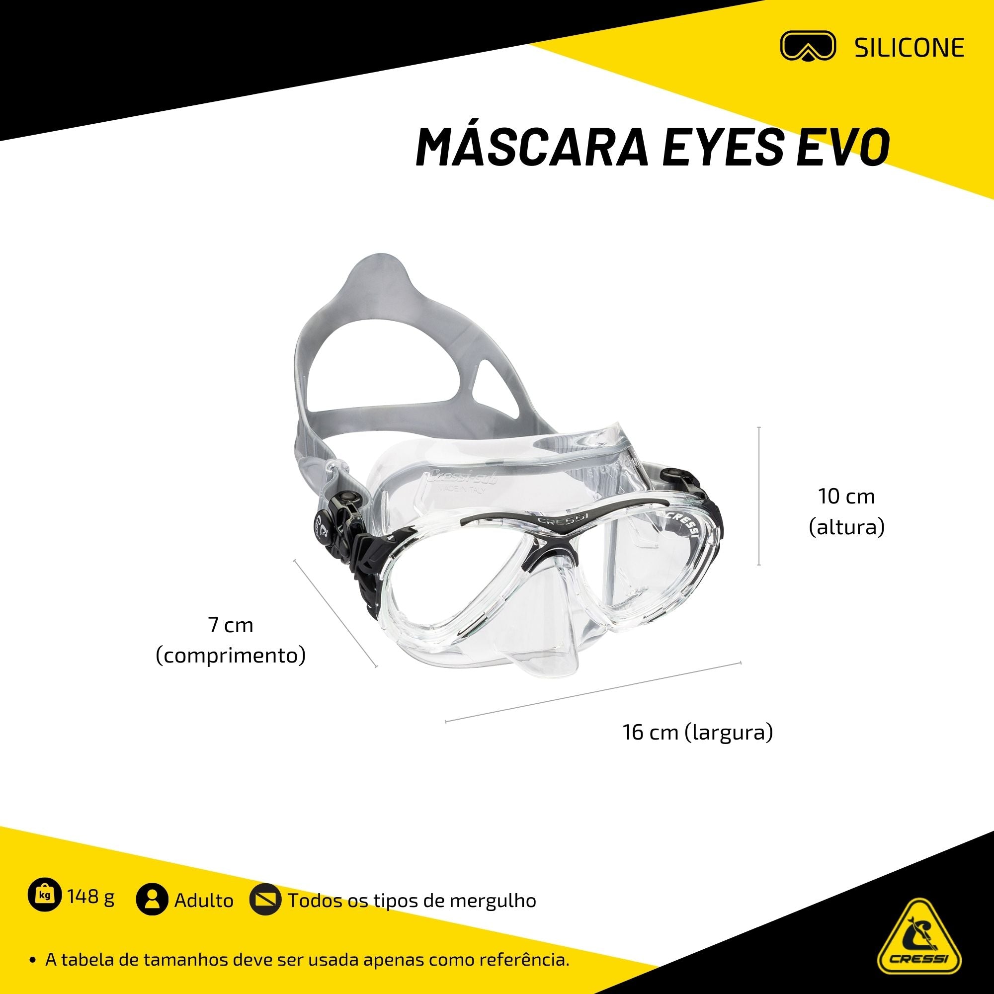 Máscara Cressi Eyes Evo