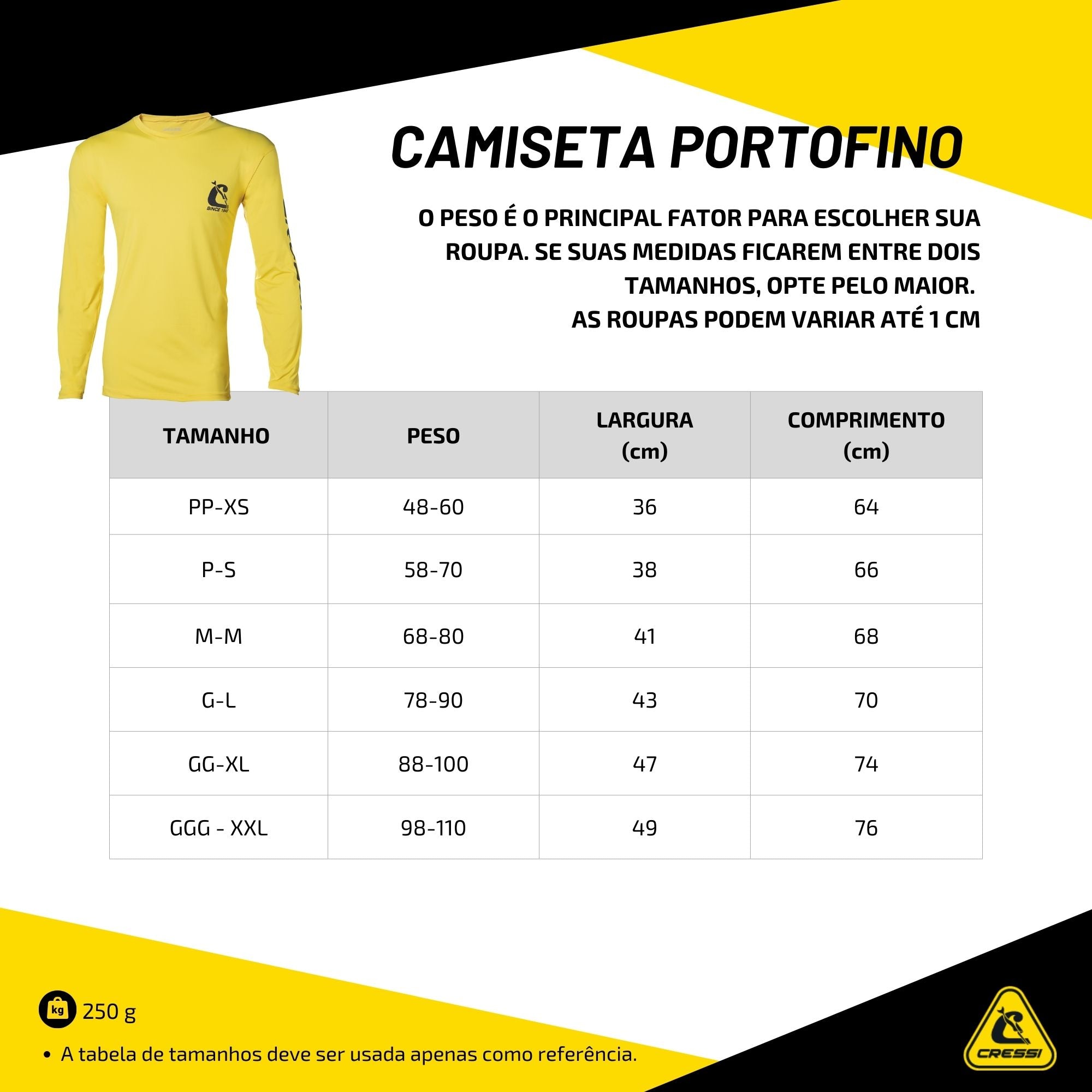 Camiseta Cressi Portofino Preto