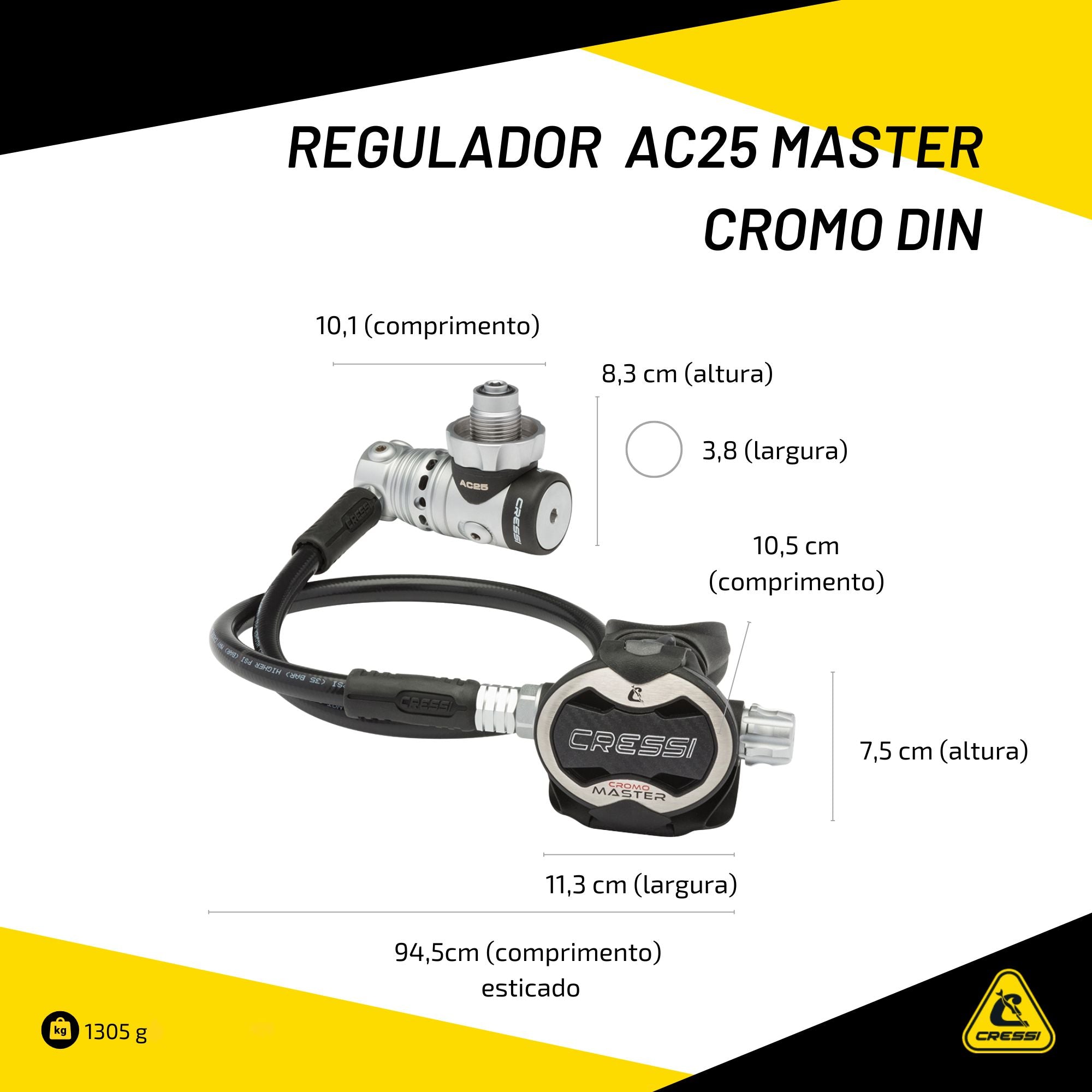 Regulador Cressi AC25 Master Cromo Din