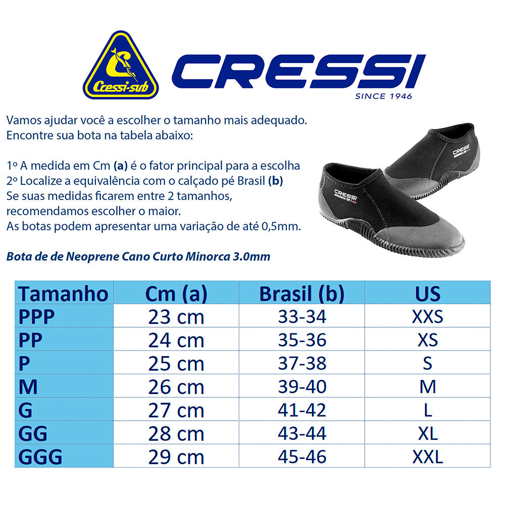 Bota Cressi Minorca 3mm