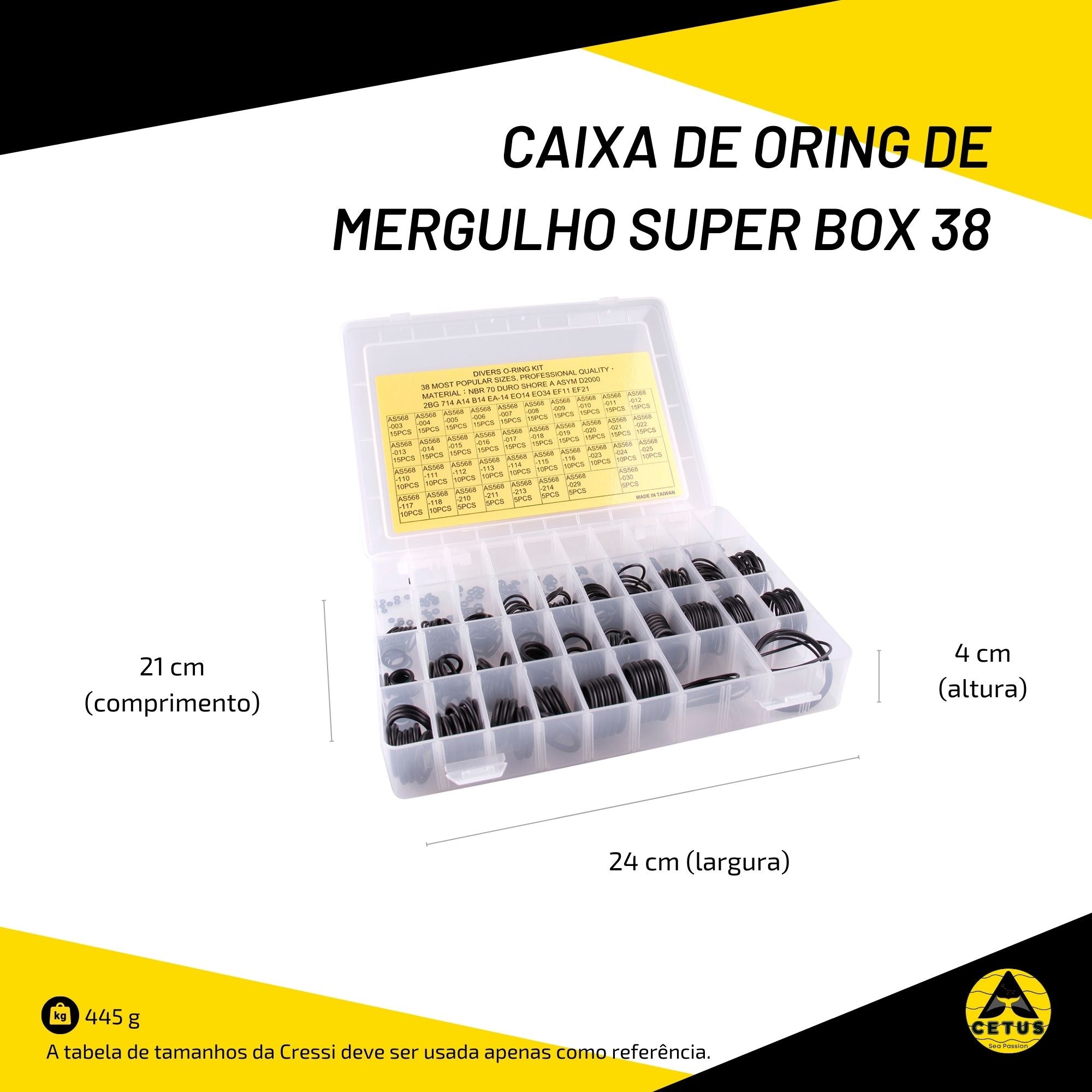 Caixa de Oring Cetus Super Box 38