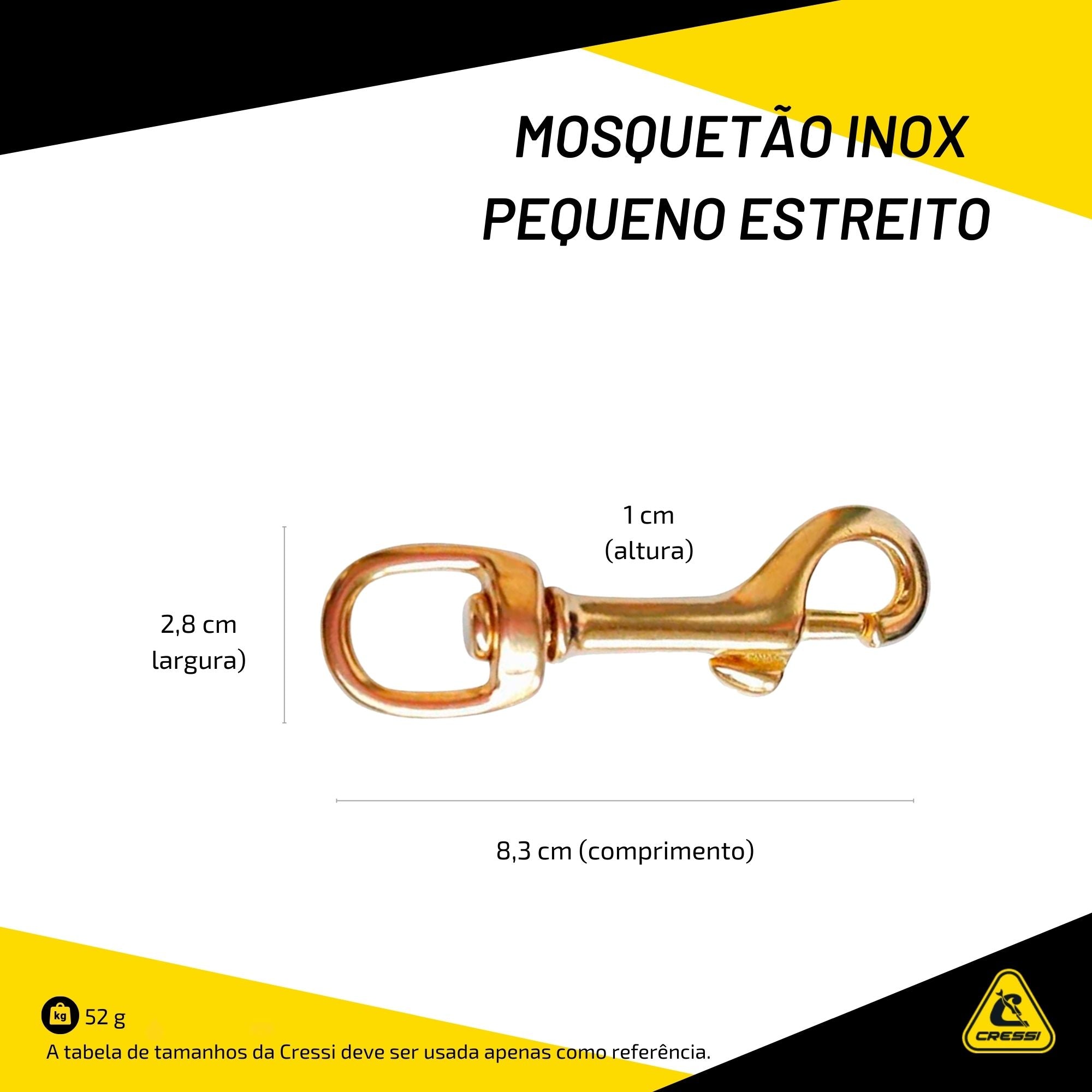 Mosquetão Cetus Pequeno Estreito