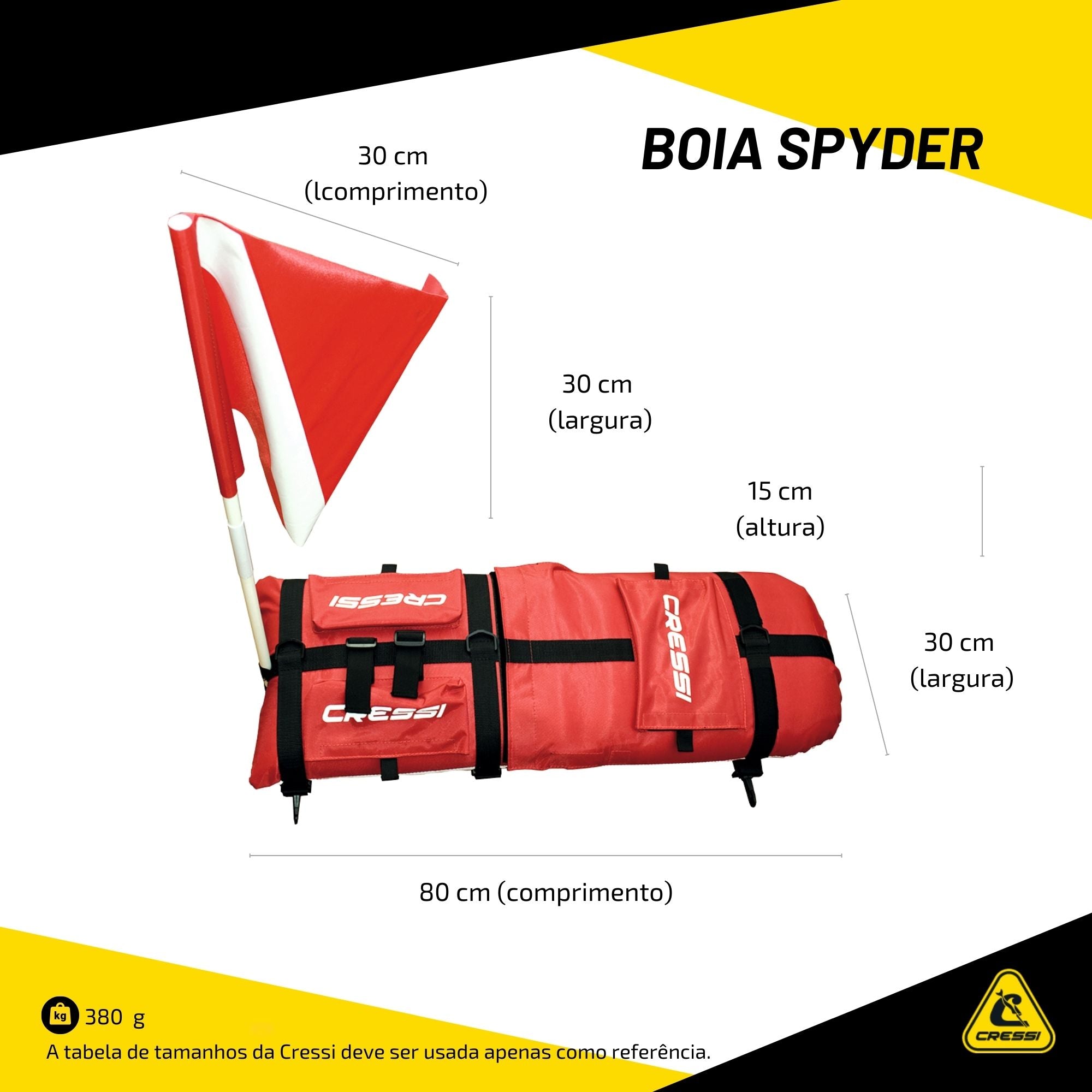 Bóia Cressi Spyder com Capa