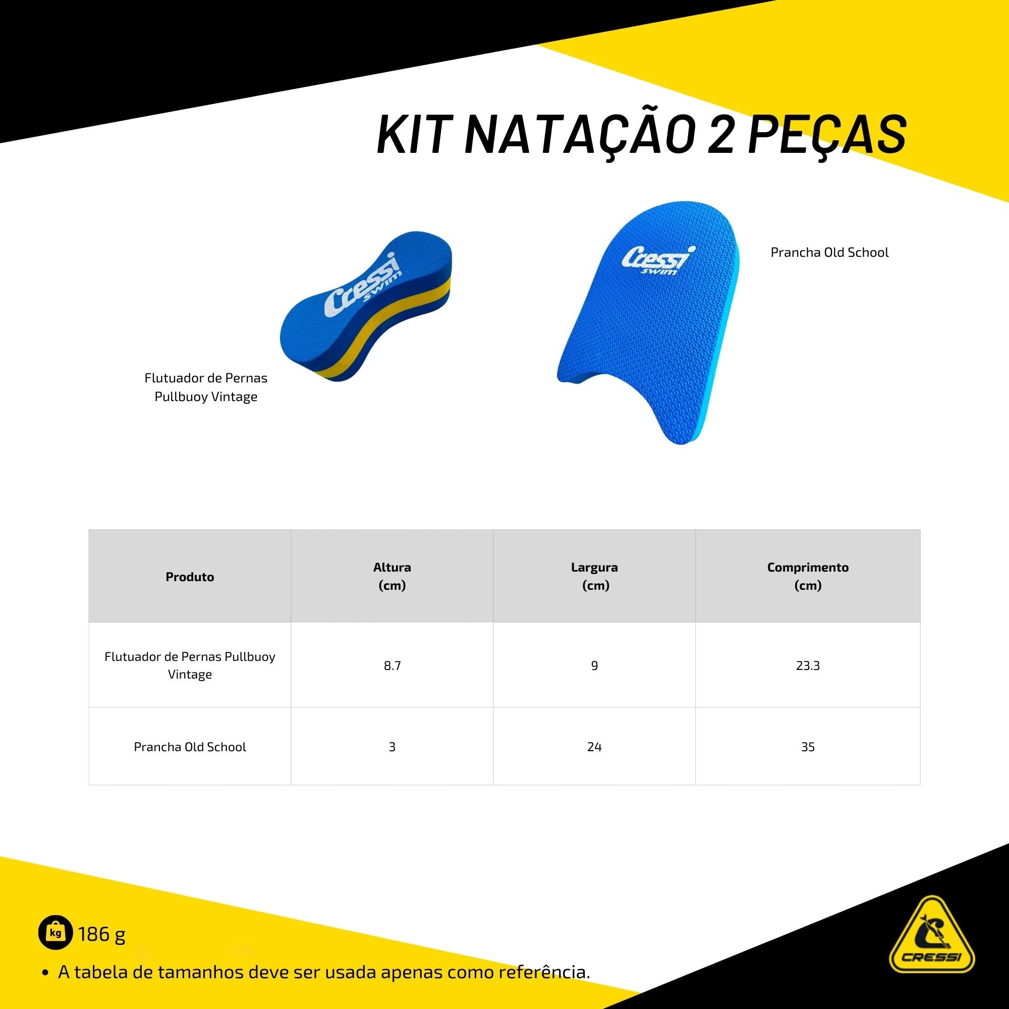 Kit Natação Cressi 2 Peças