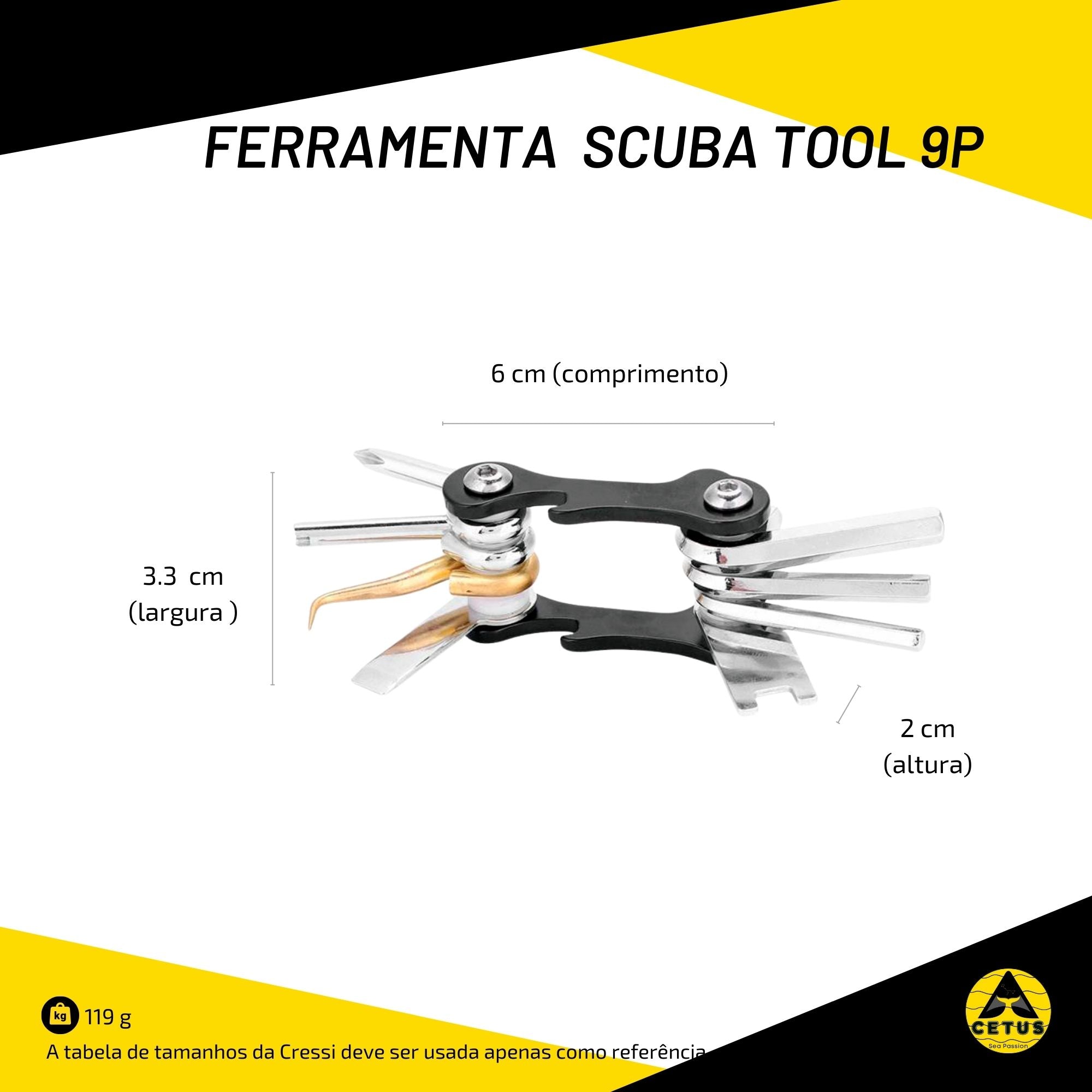 Ferramenta Cetus Scuba Tool 9P