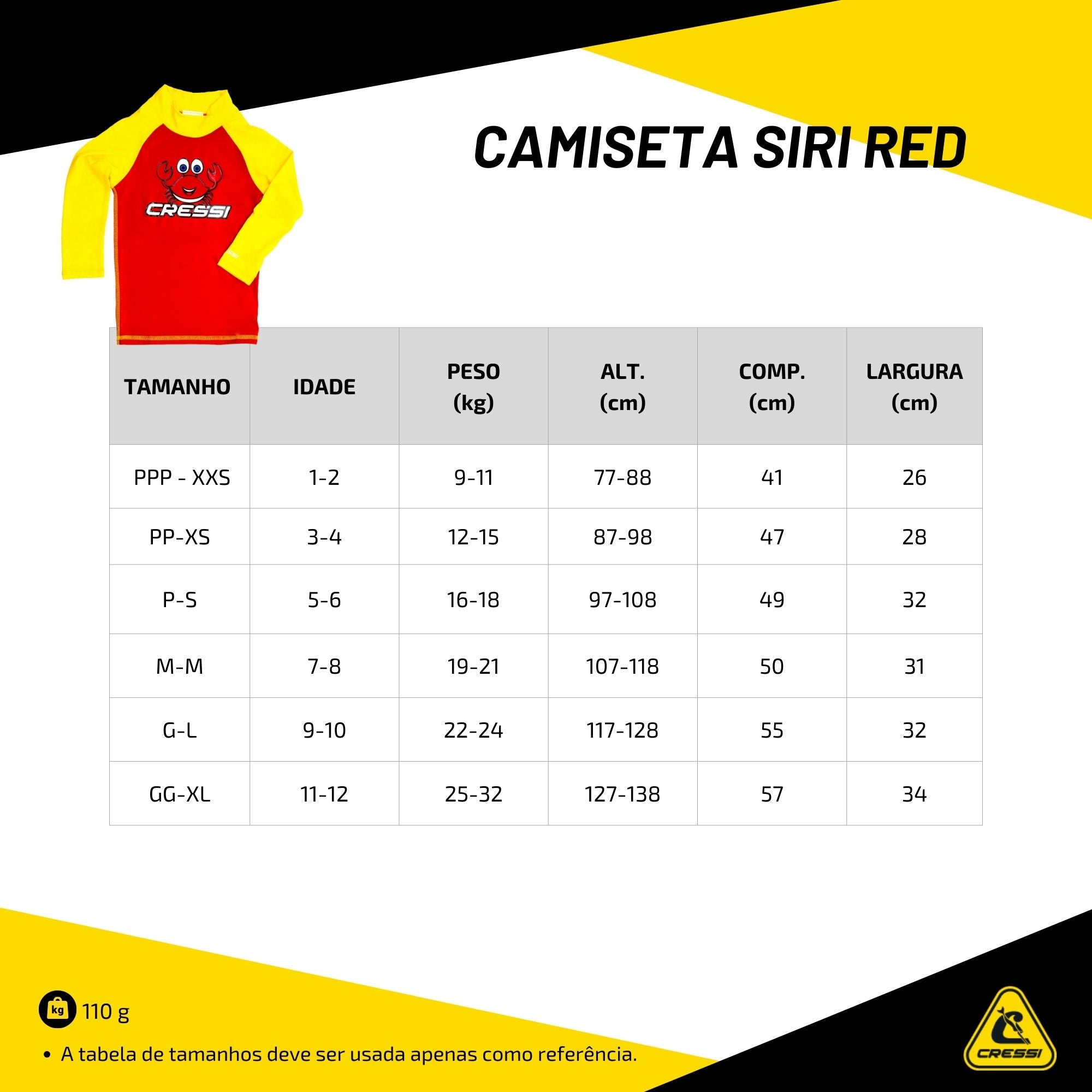 Camiseta Cressi Siri Red