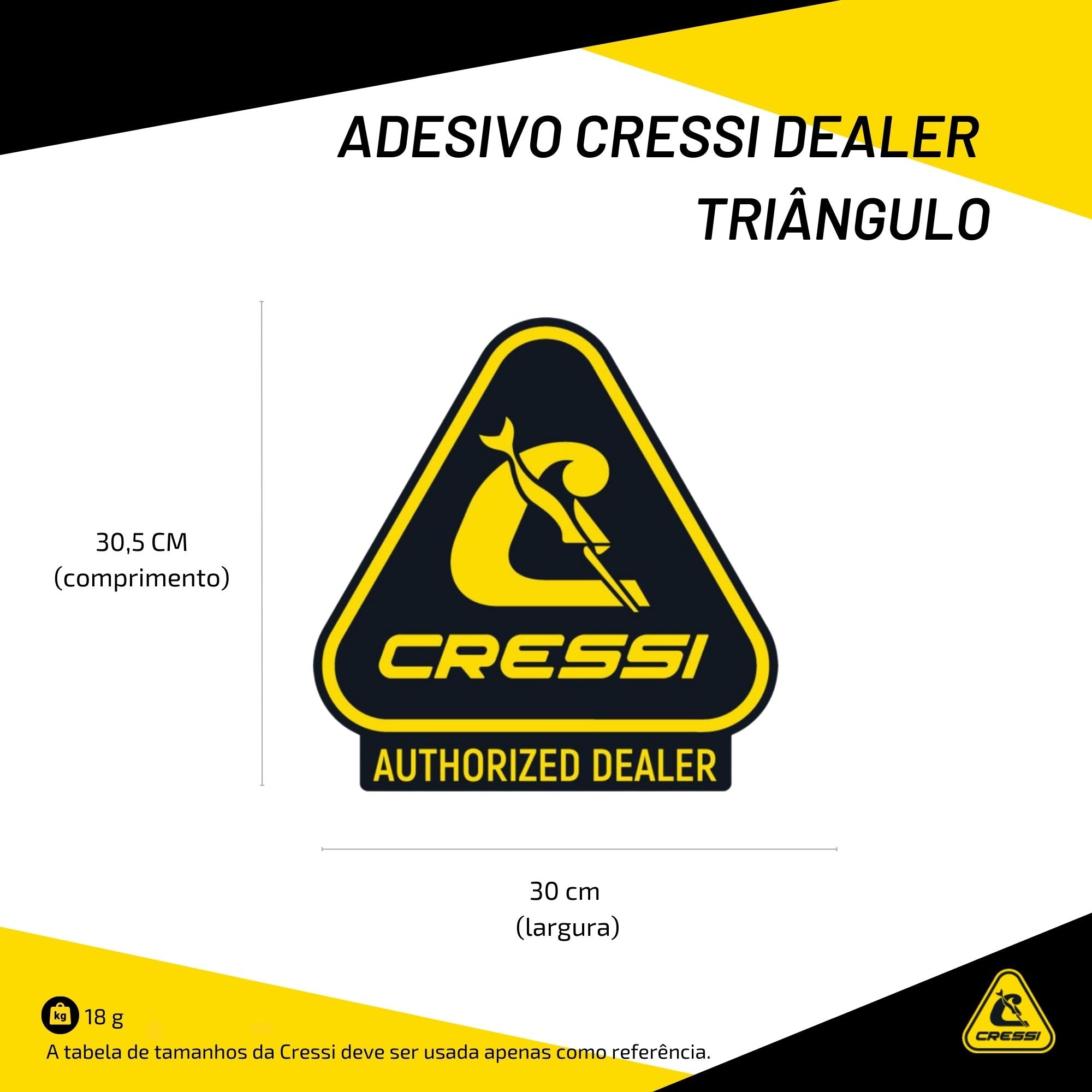 Adesivo Cressi Dealer Triângulo