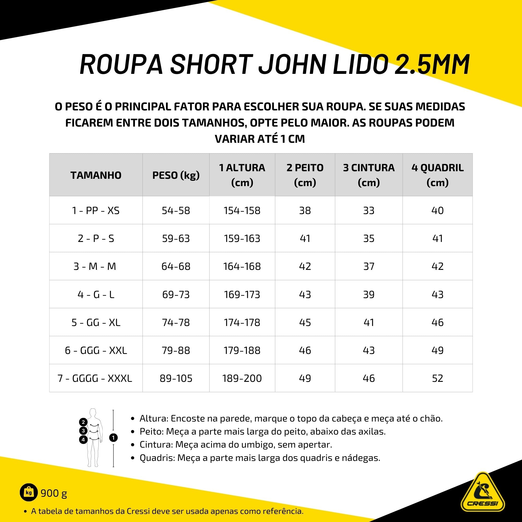 Roupa Cressi Short John Lido 2.5mm