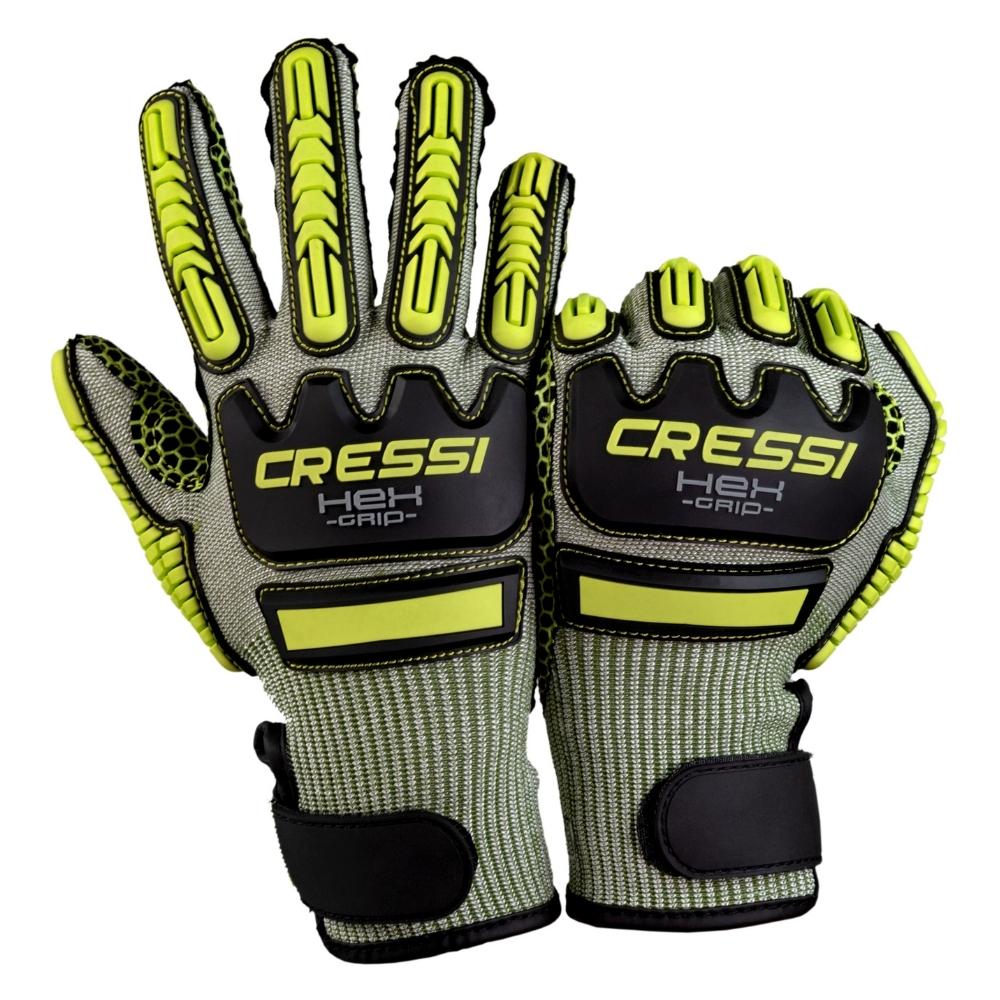 Luva Cressi Hex Grip Amarelo