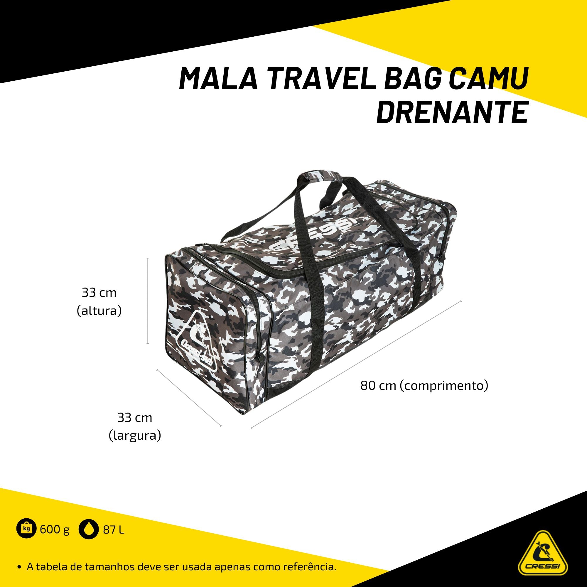 Mala Cressi Travel Bag Camu Drenante