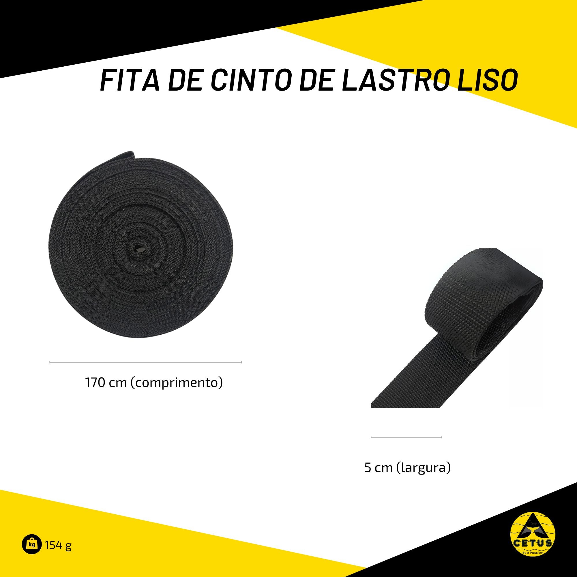 Fita de Cinto de Lastro Liso Cetus