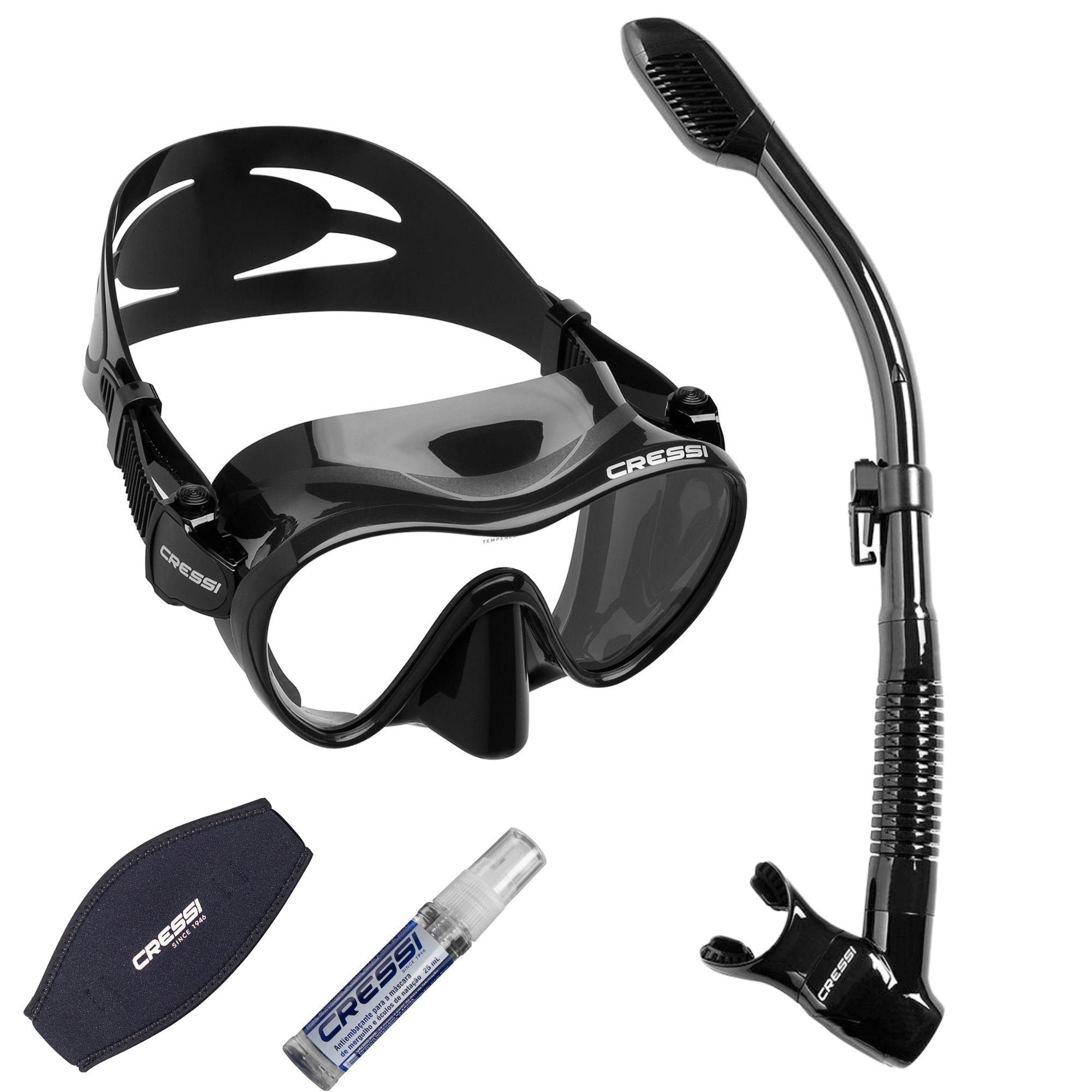 Kit Cressi Frameless & Dry & Anti-Fog & Strap