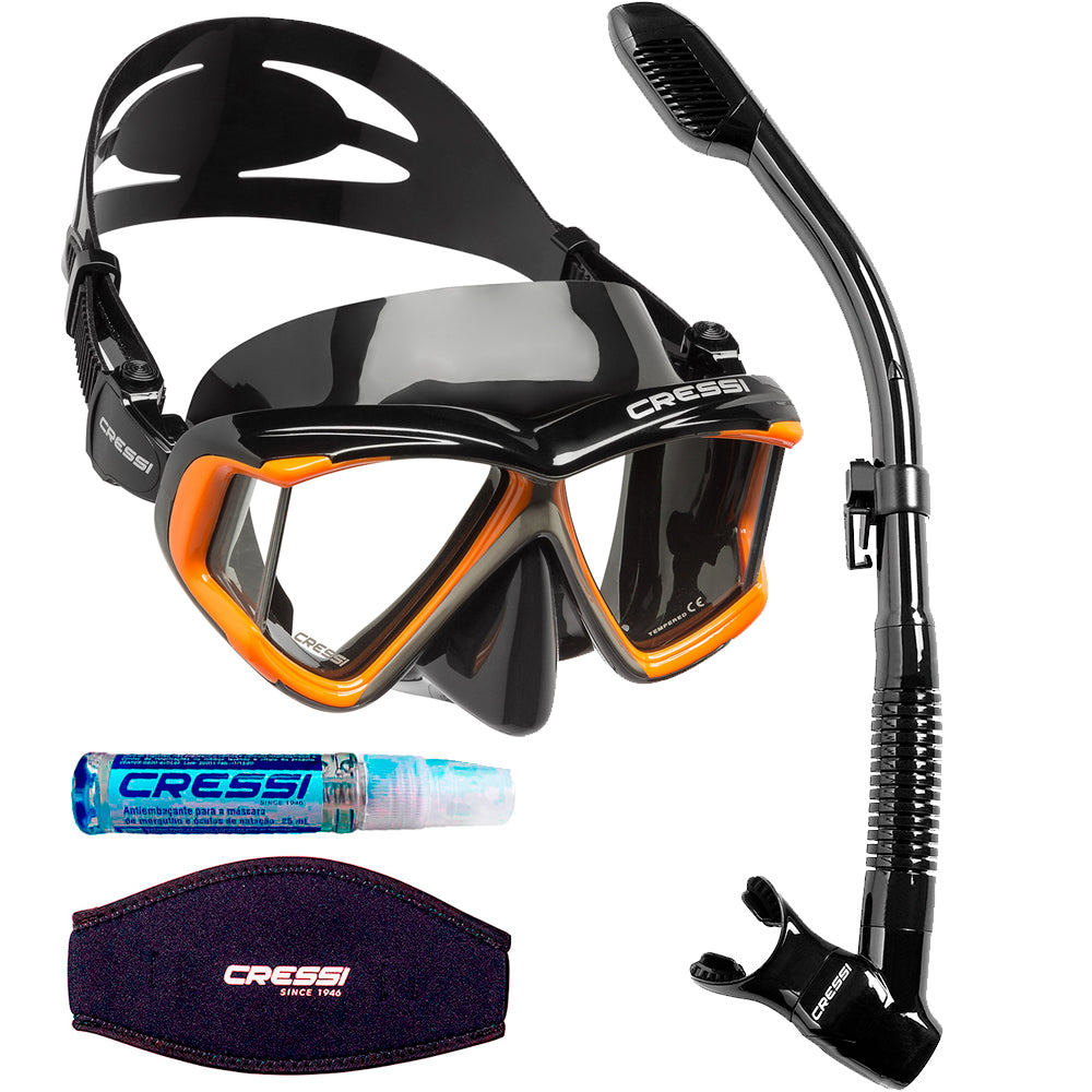 Kit Cressi Pano 4 & Dry & Anti-Fog & Strap