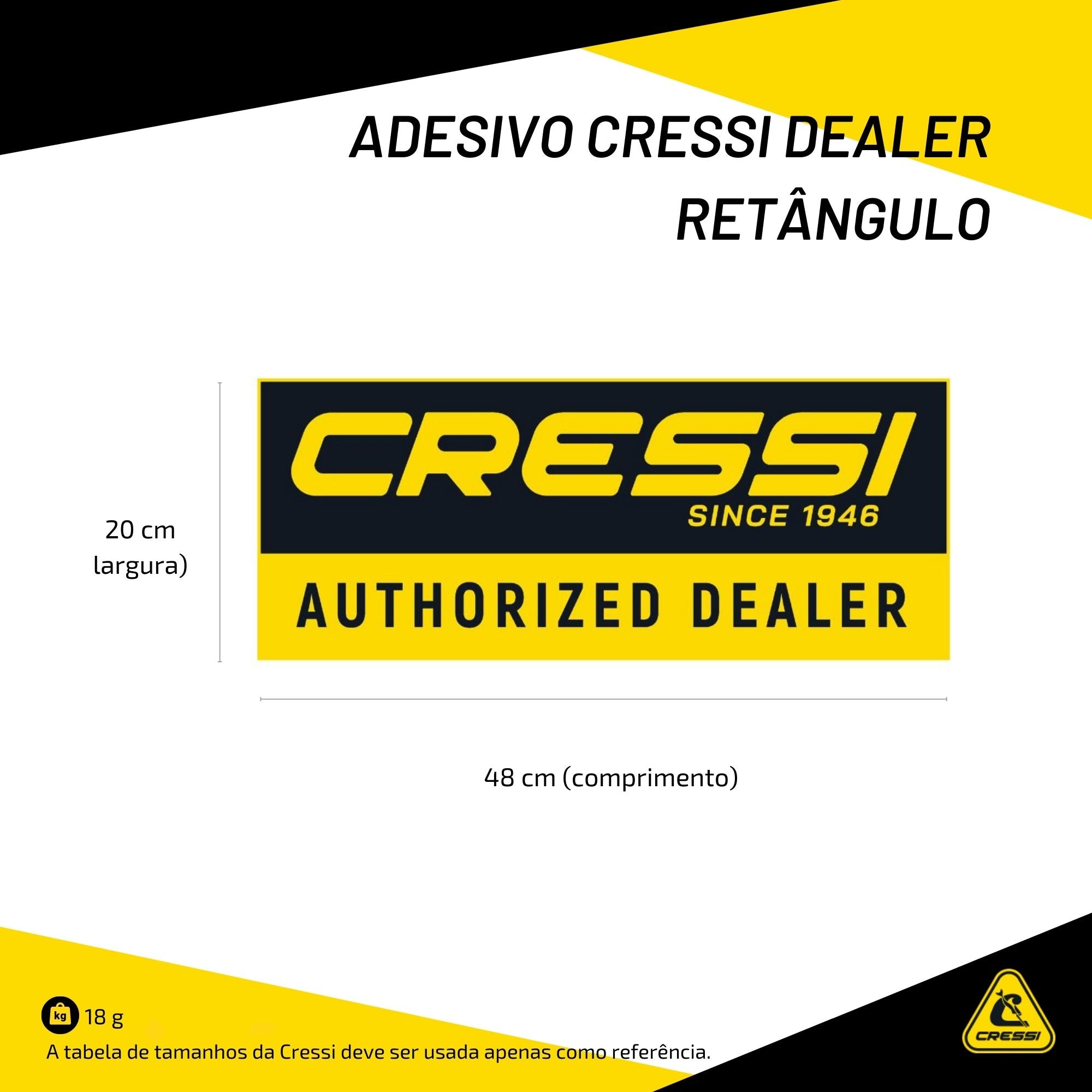 Adesivo Cressi Dealer Retângulo