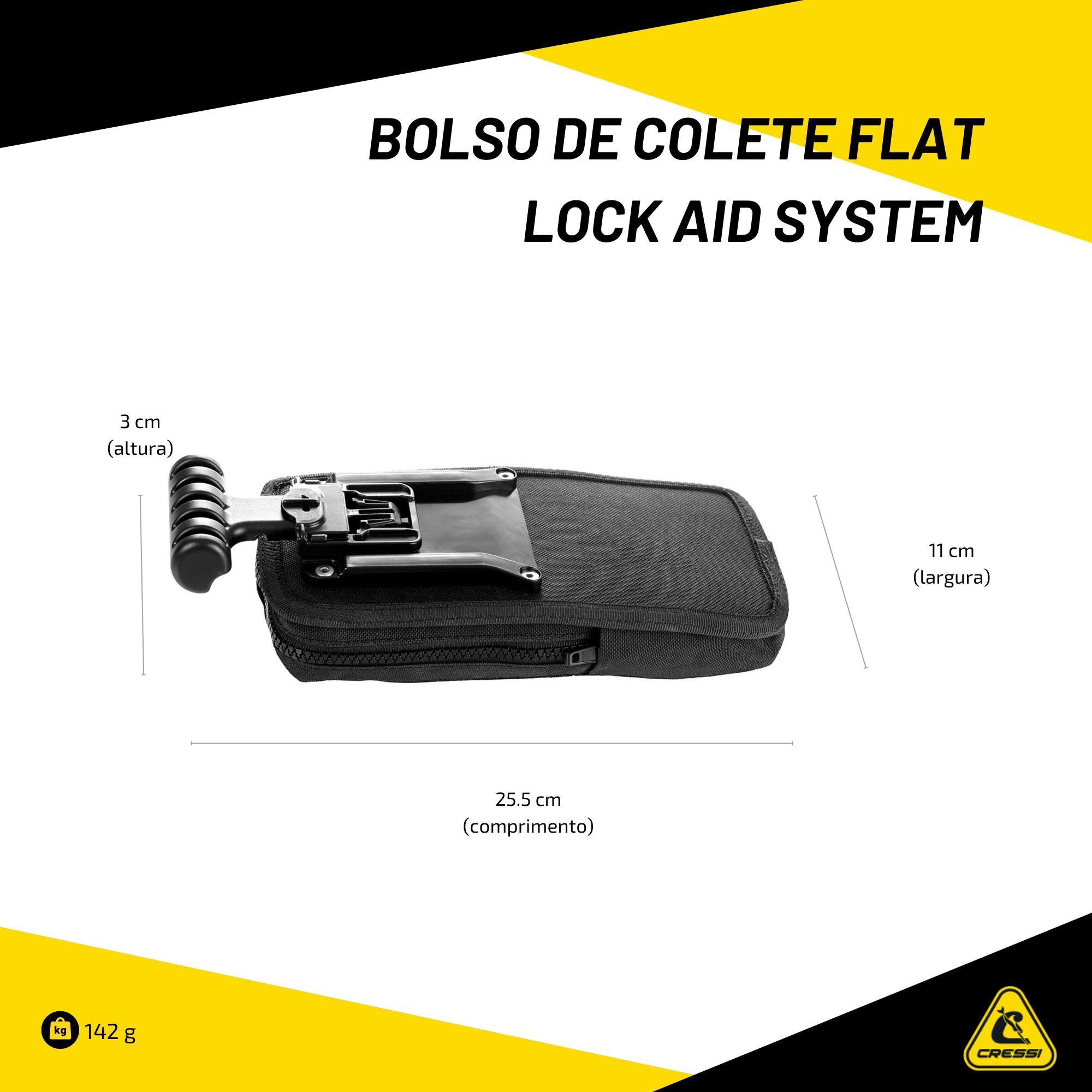 Bolso de Colete Cressi Flat Lock Aid System