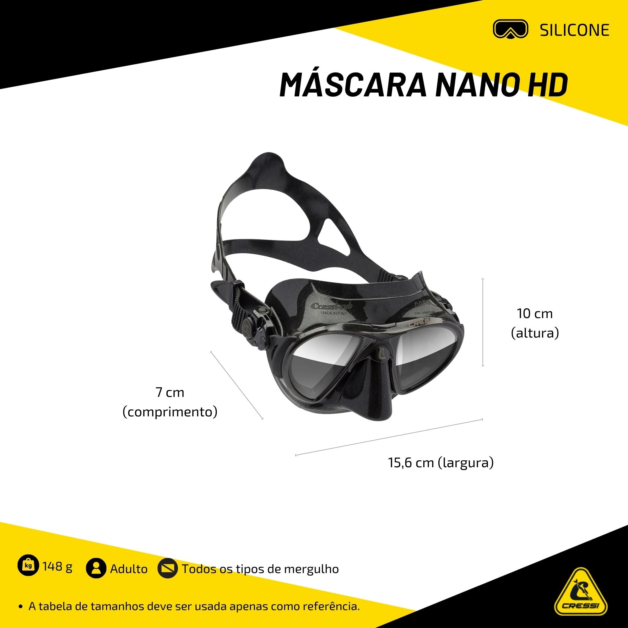 Máscara Cressi Nano HD