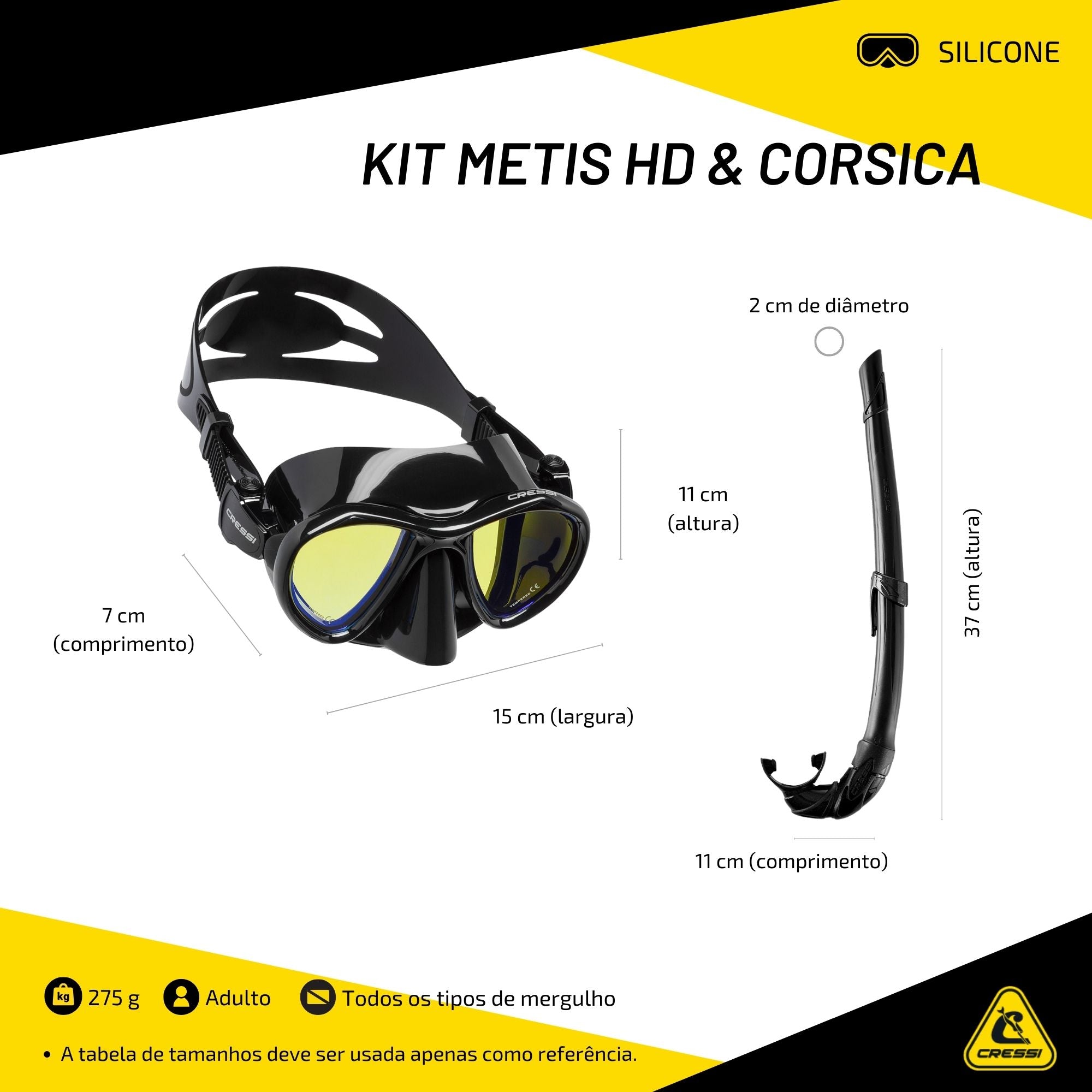 Kit Cressi Metis HD & Corsica