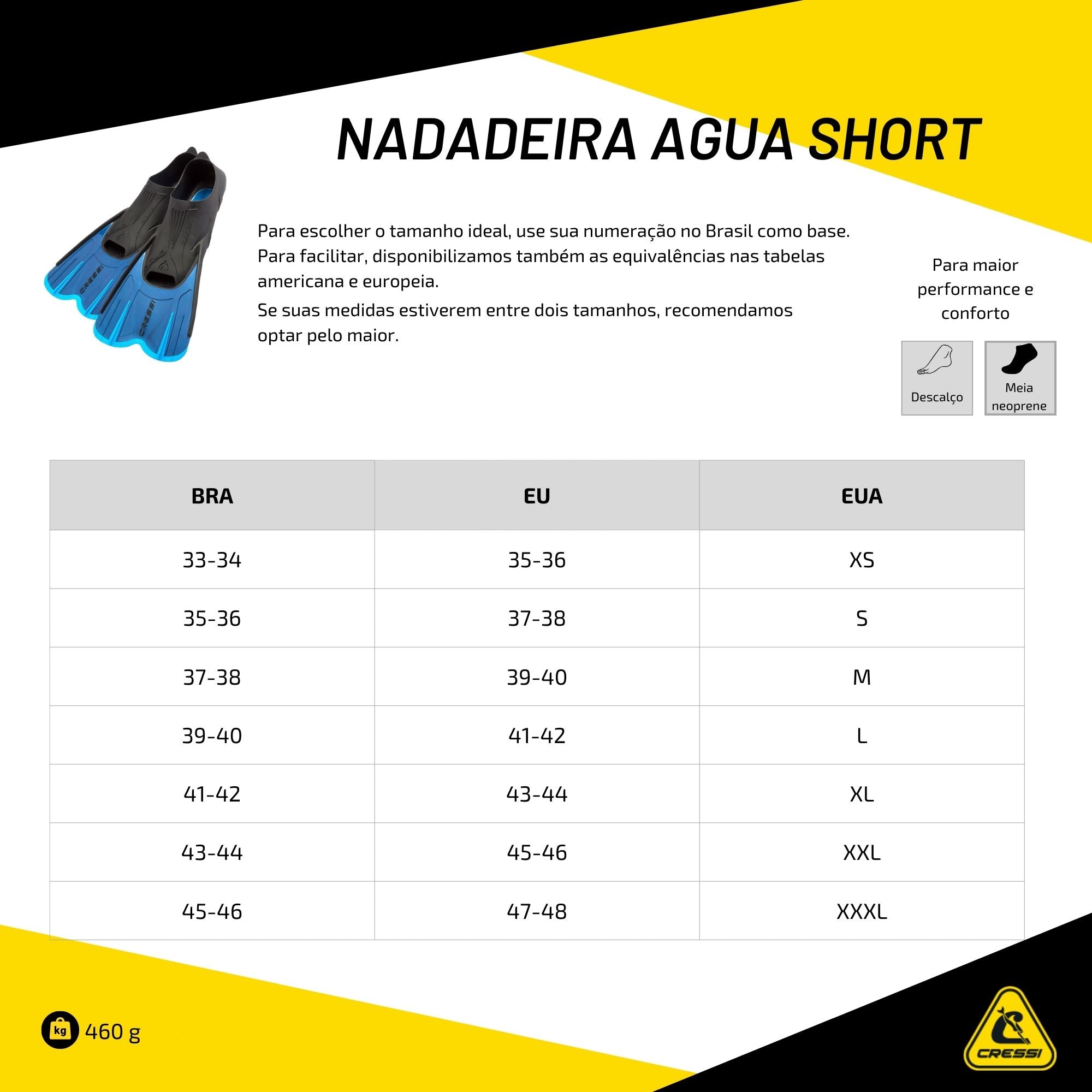 Nadadeira Cressi Agua Short