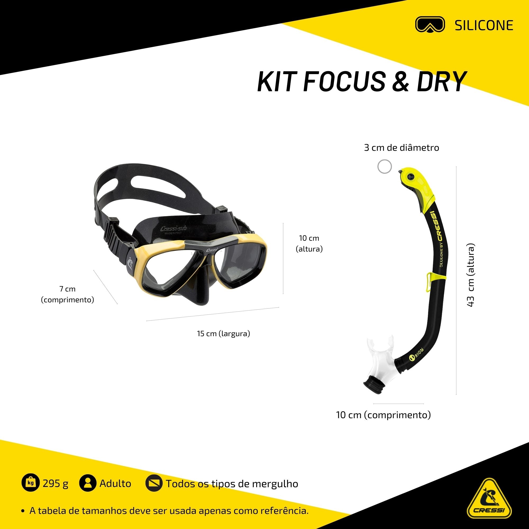 Kit Cressi Focus & Dry