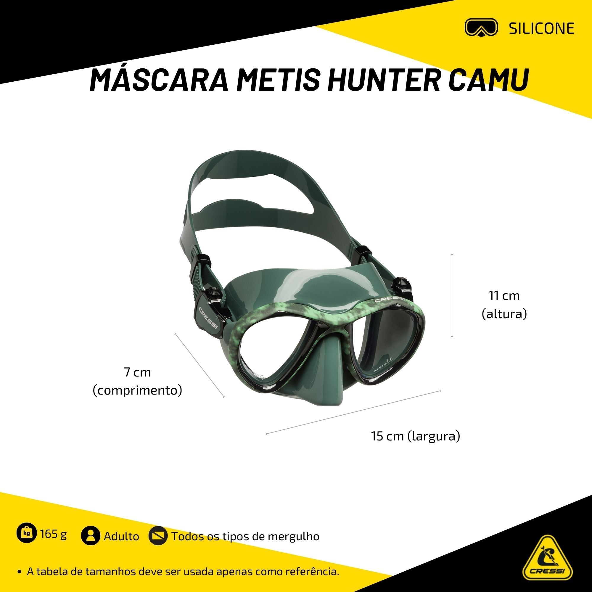 Máscara Cressi Metis Hunter Camu