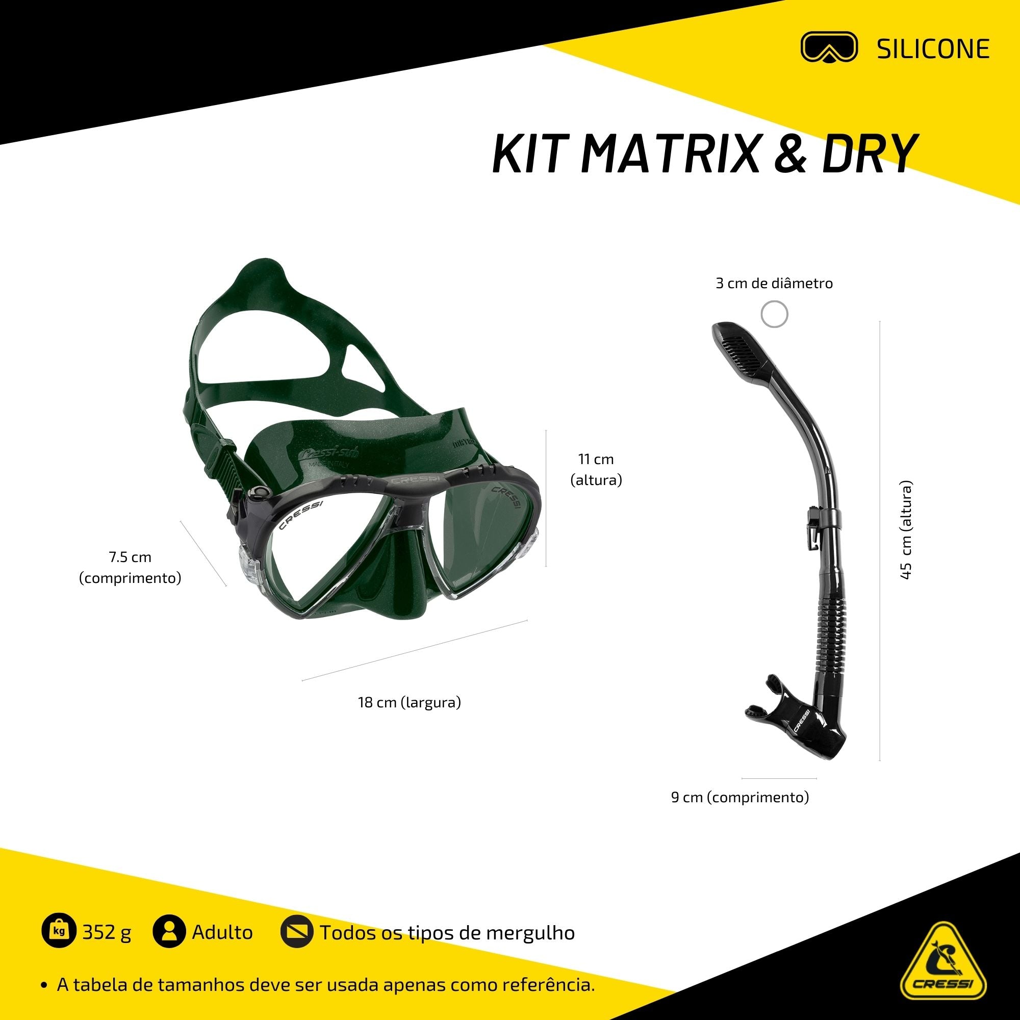 Kit Cressi Matrix & Dry