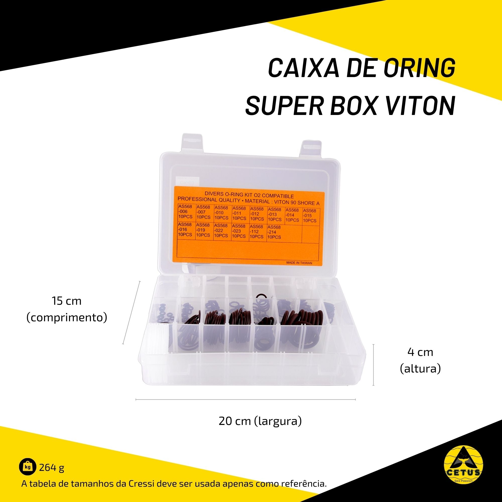 Caixa de Oring Cetus Super Box Viton