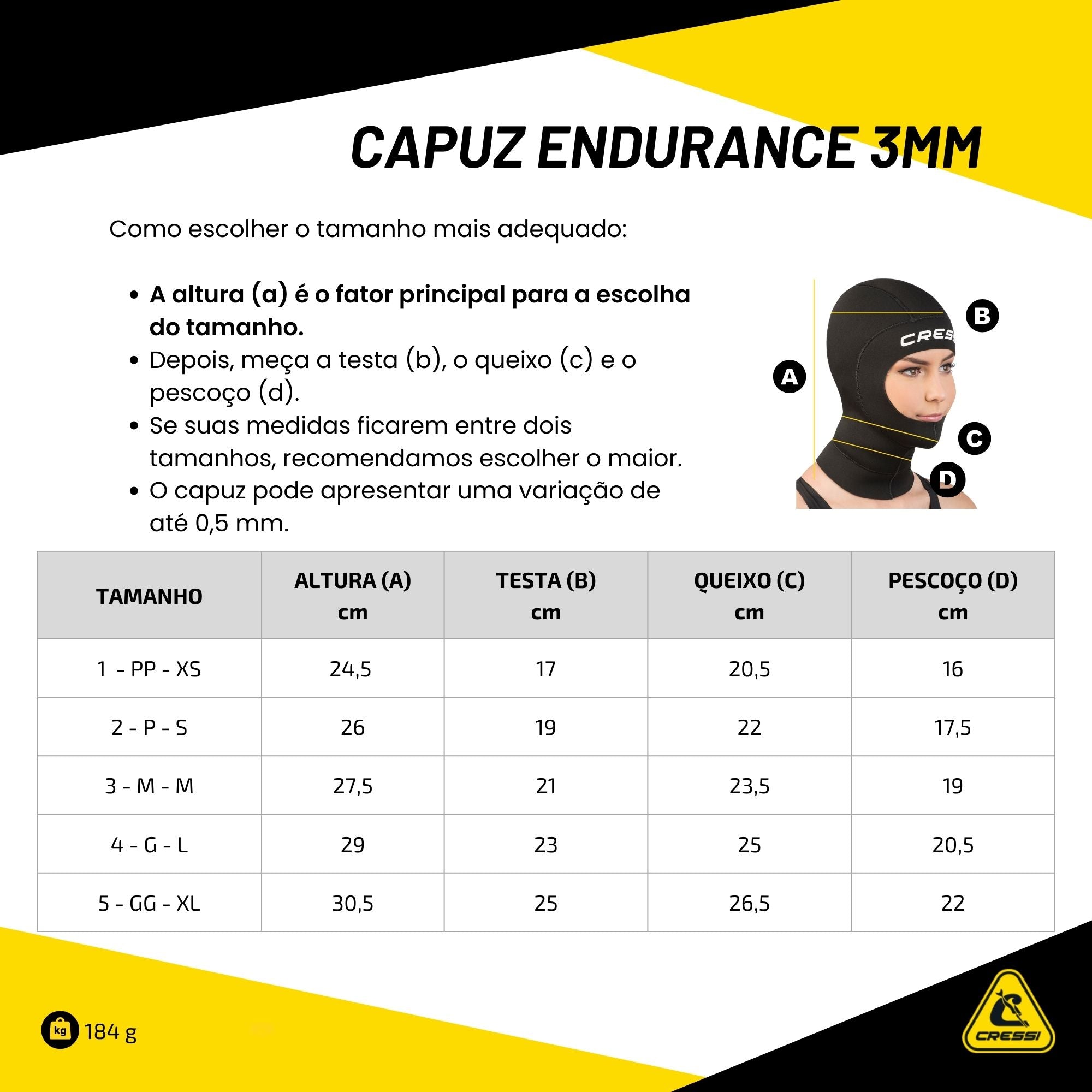 Capuz Cressi Endurance 3mm