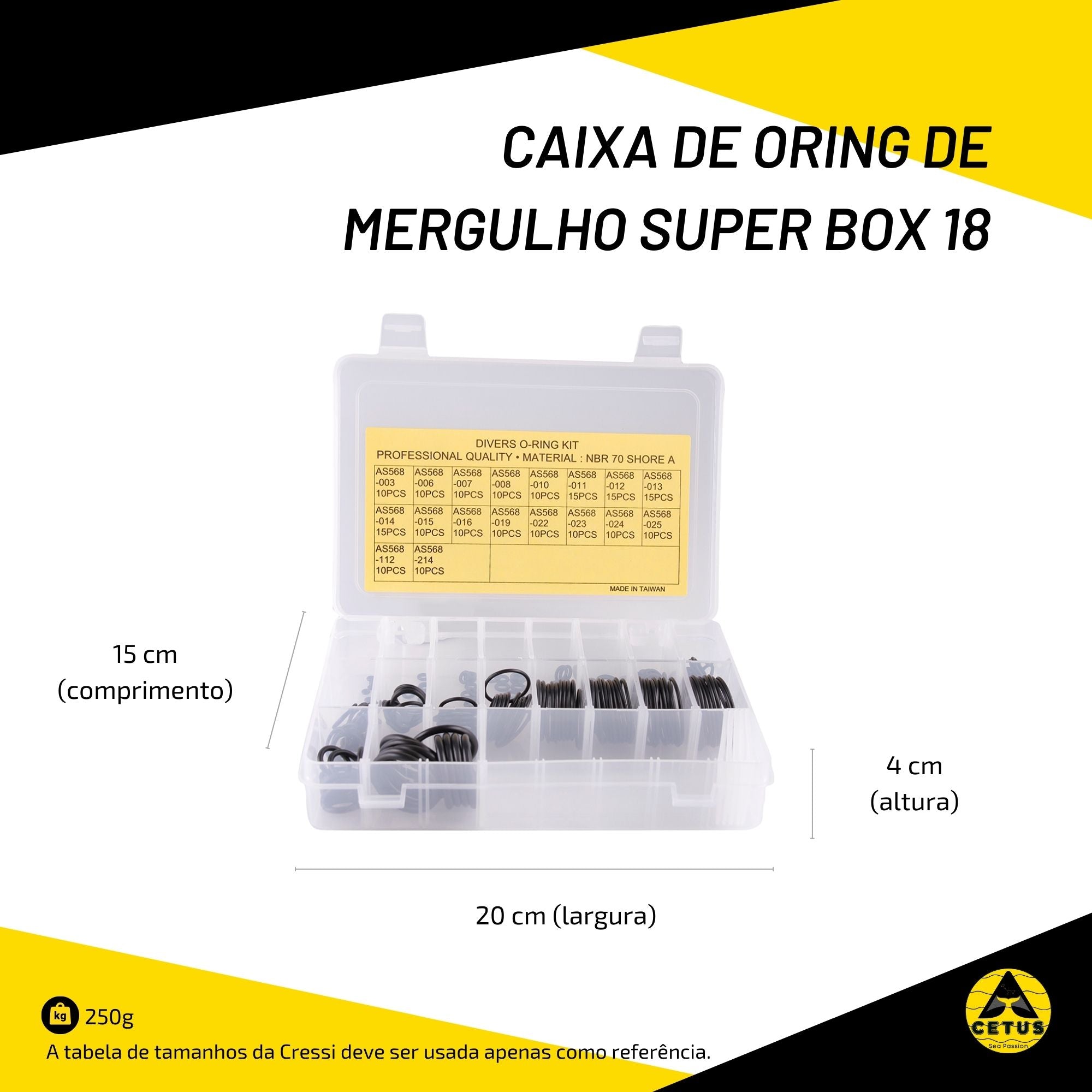 Caixa de Oring Cetus Super Box 18