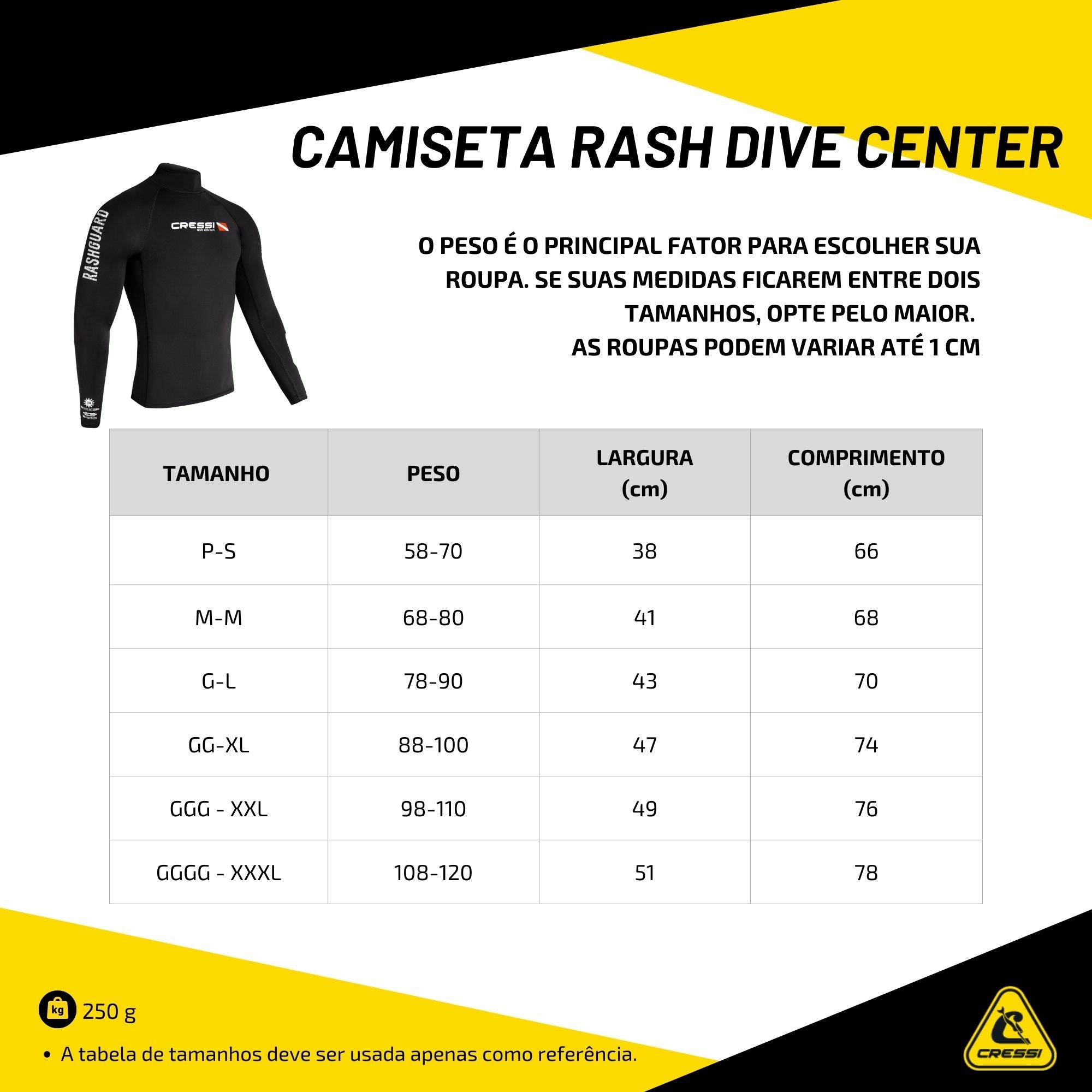 Camiseta Cressi Rash Dive Center