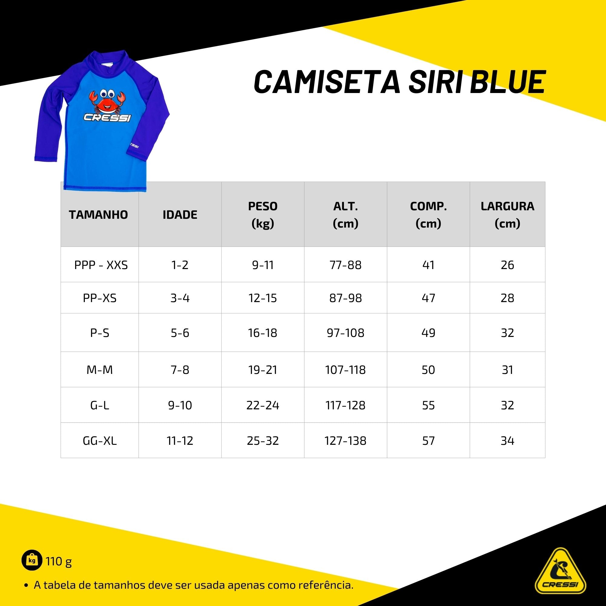 Camiseta Cressi Siri Blue