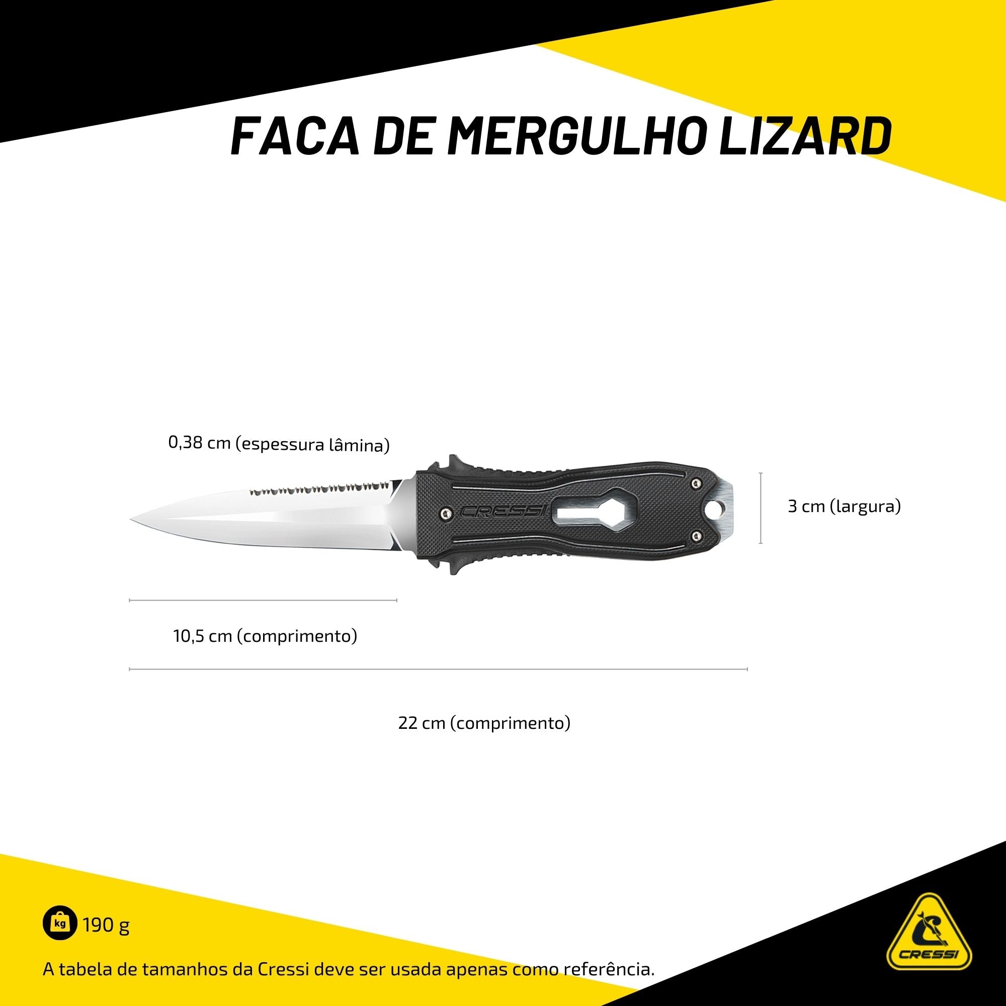 Faca Cressi Lizard