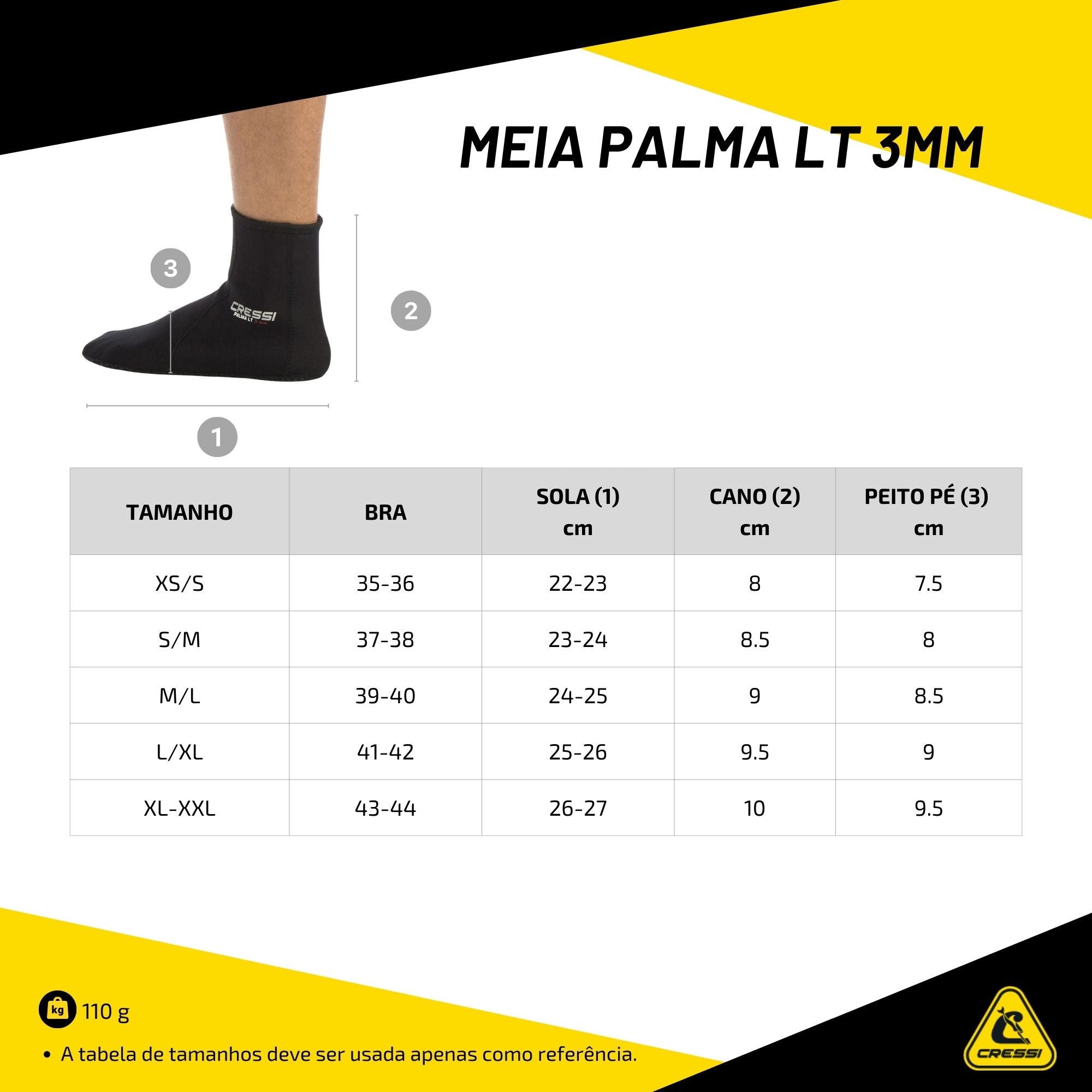 Meia Cressi Palma LT 3mm