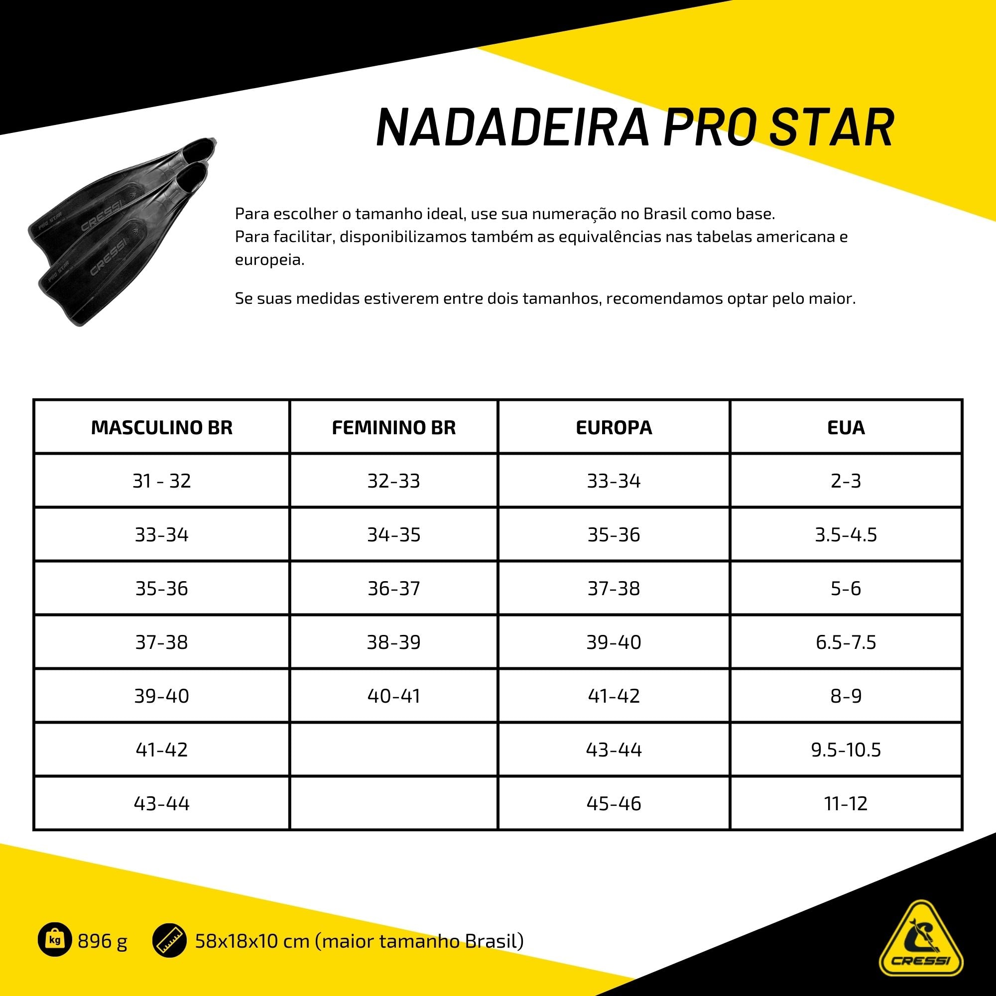 Nadadeira Cressi Pro Star