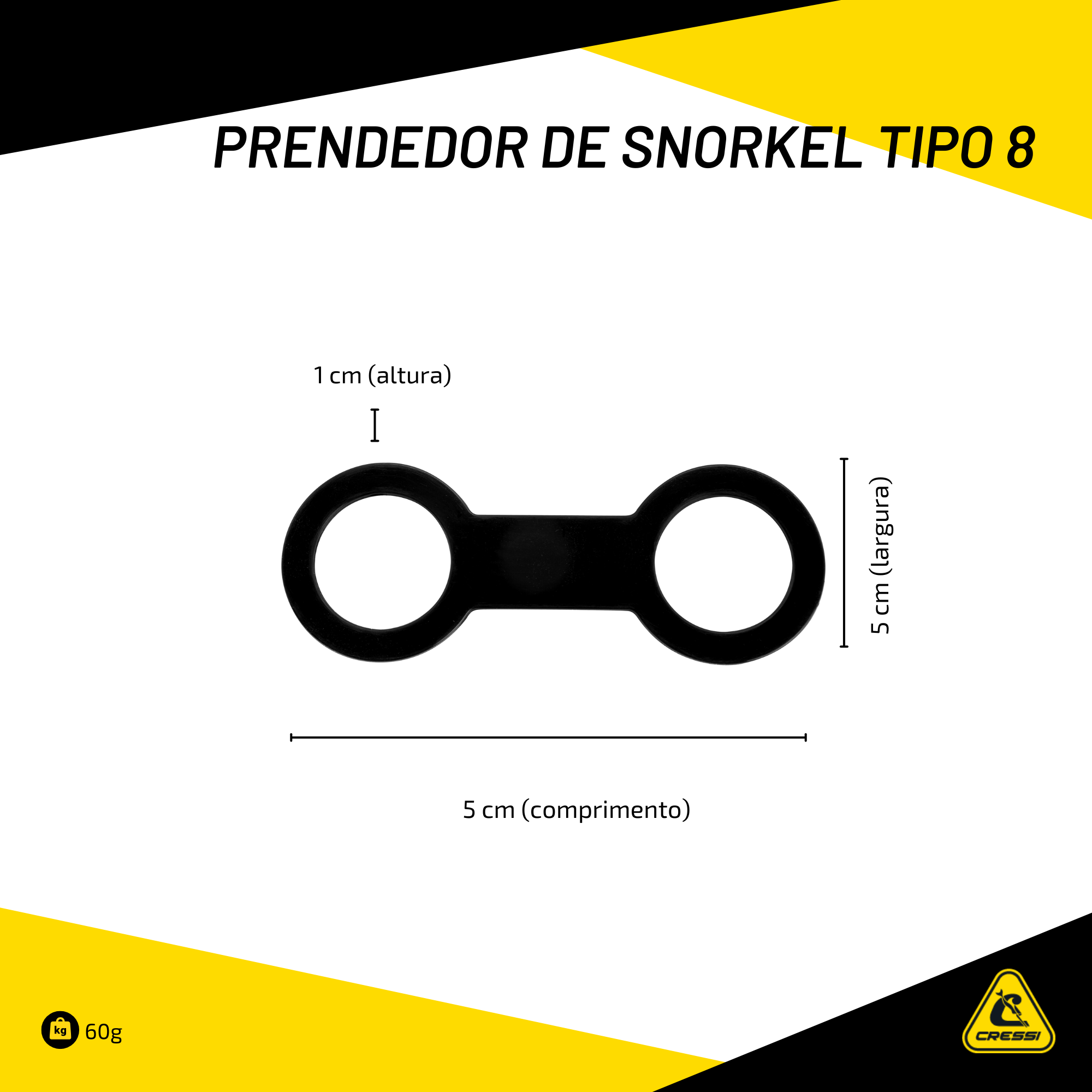 Prendedor de Snorkel Cressi Tipo 8 Combo 10 peças