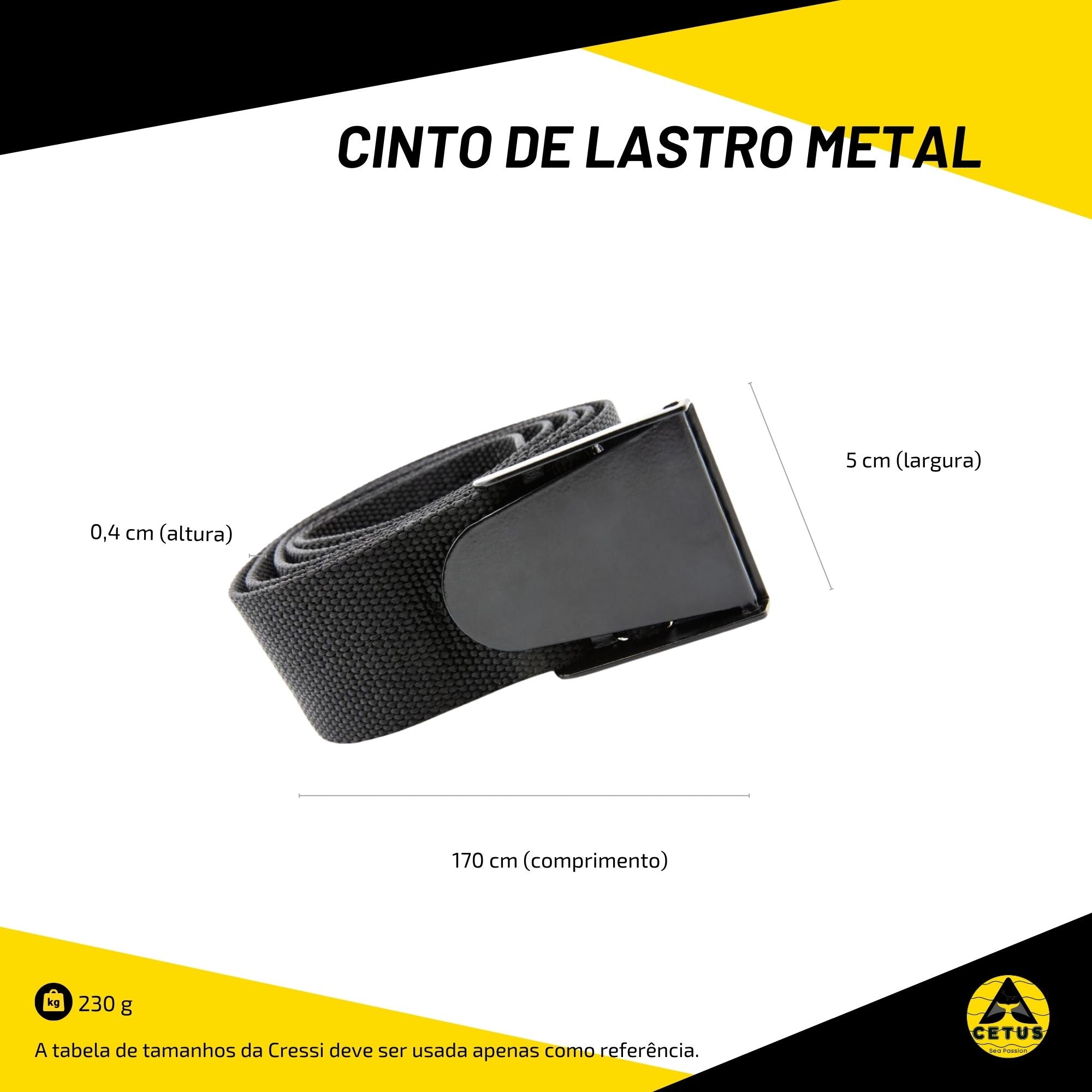 Cinto de Lastro Cetus Metal