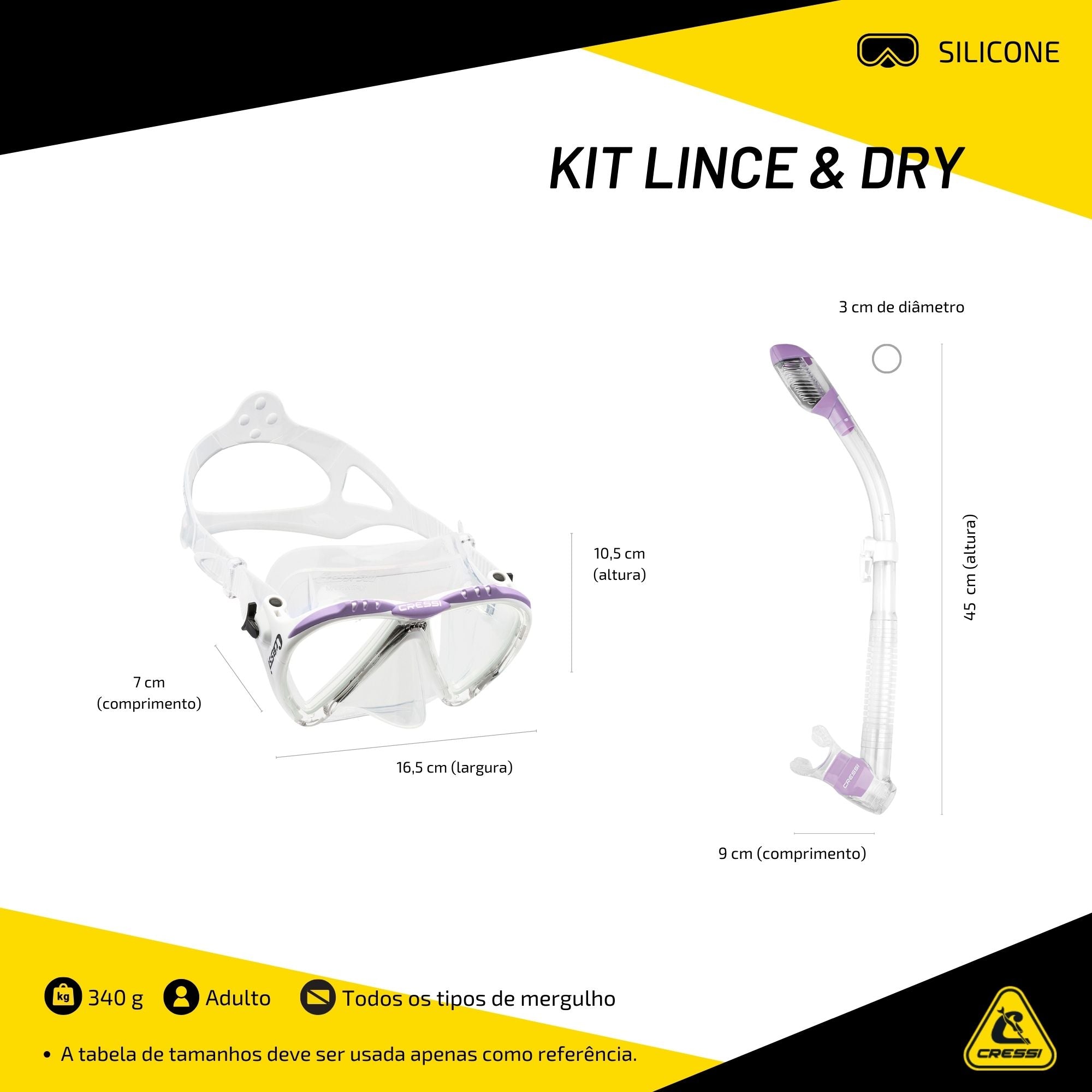 Kit Cressi Lince & Dry