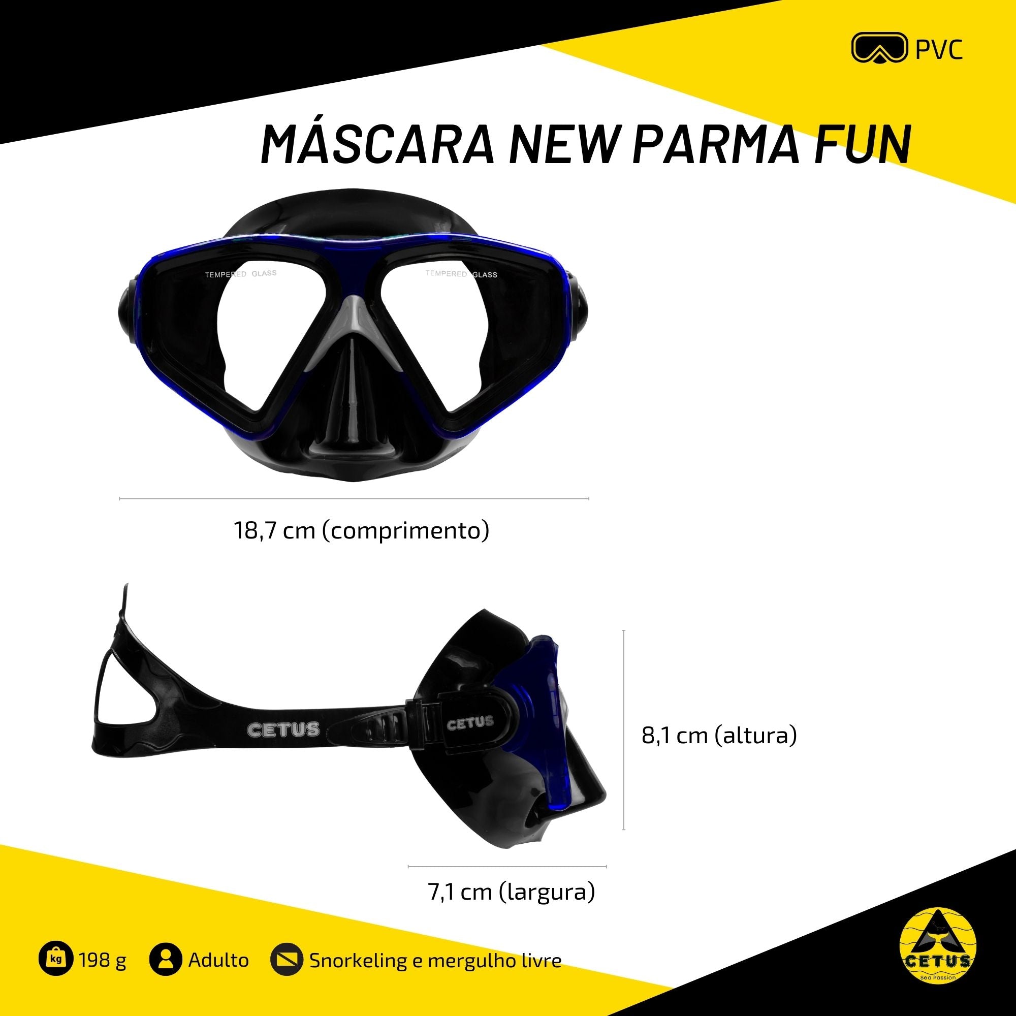 Máscara Cetus New Parma Fun