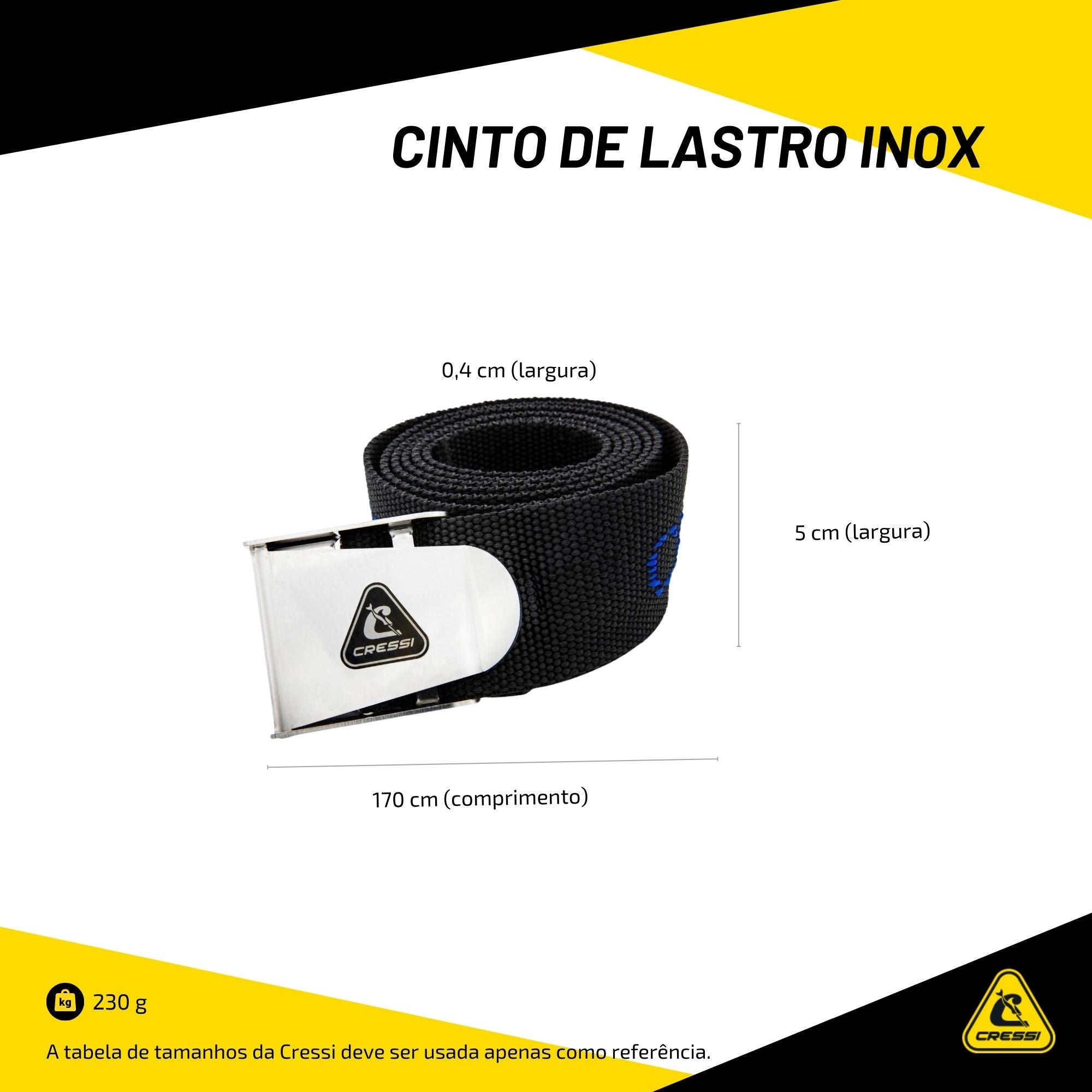 Cinto de Lastro Cressi Inox