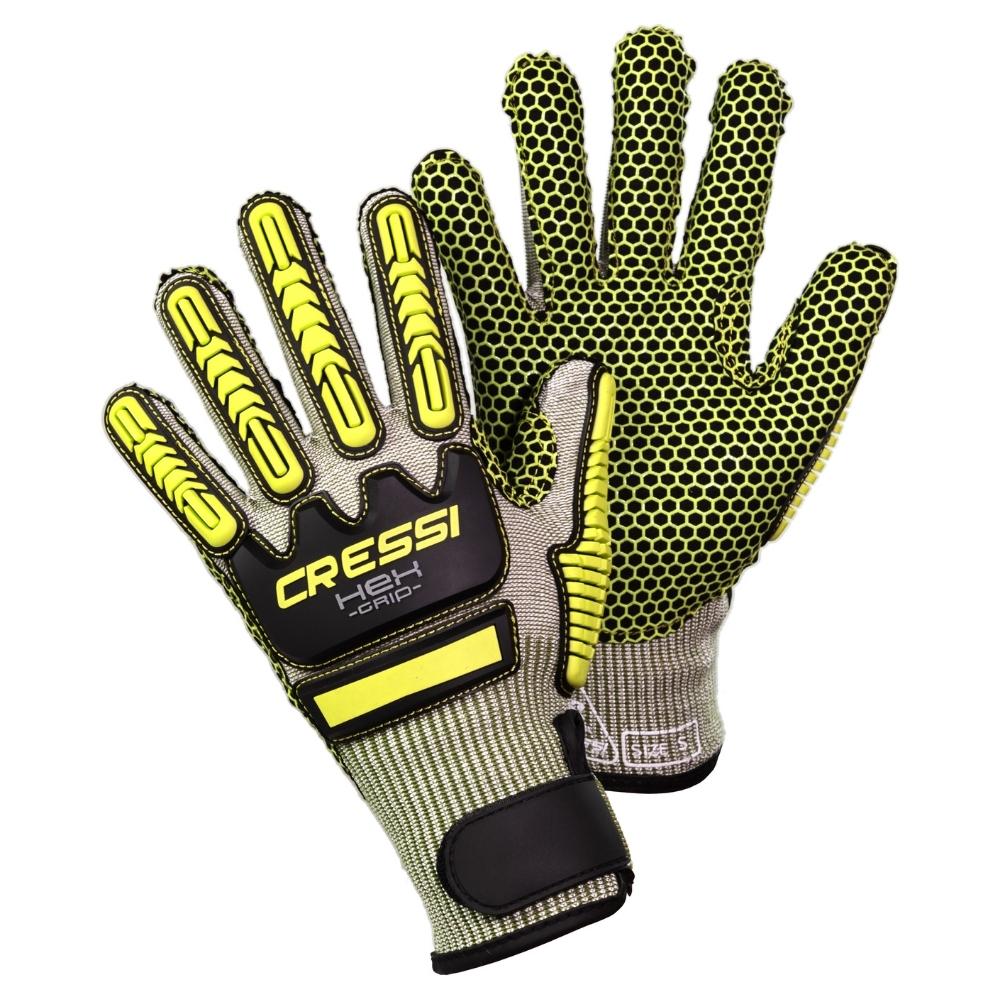 Luva Cressi Hex Grip Amarelo