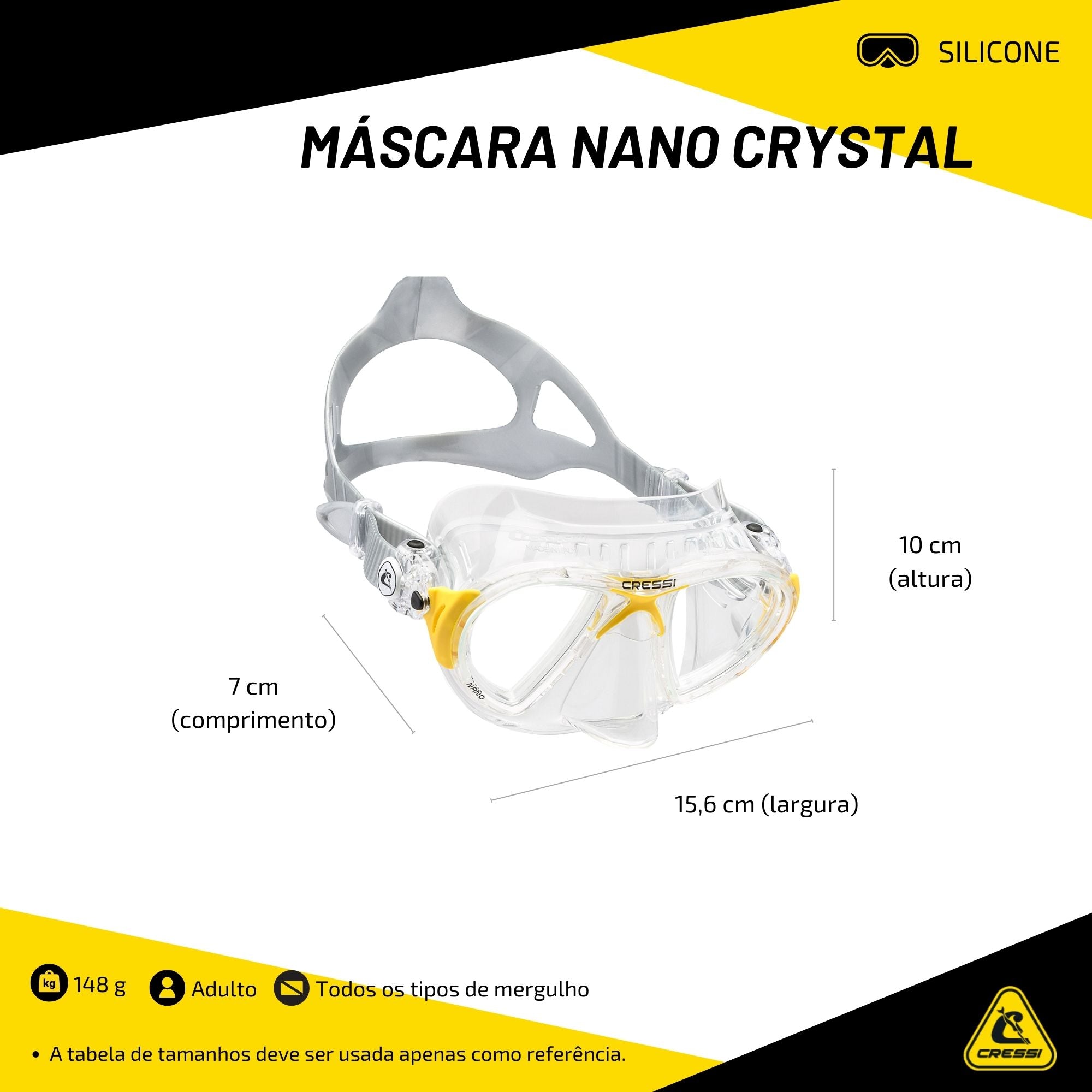 Máscara Cressi Nano Crystal